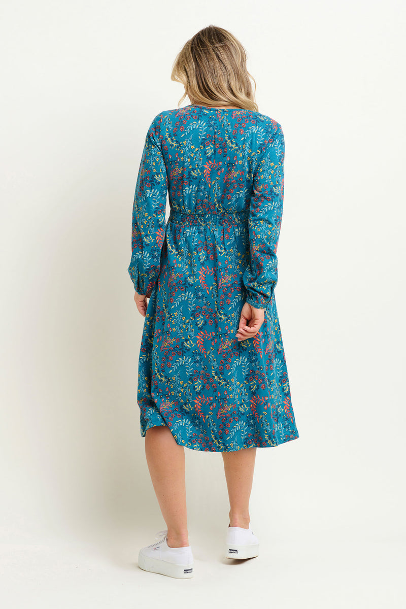 Uma Floral Paisley Midi Dress