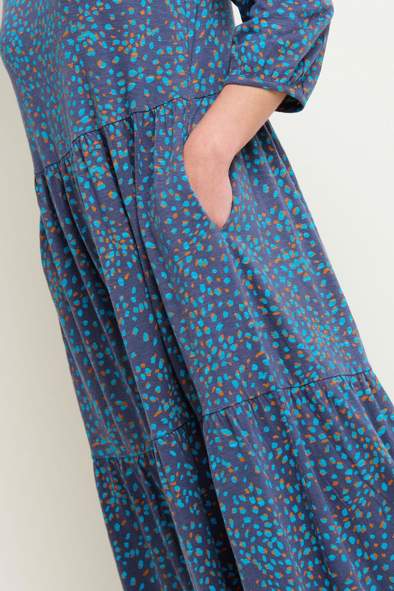 Blue spot maxi clearance dress