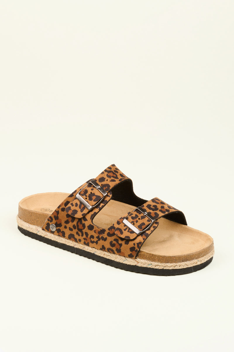 Leopard Flatform Sandal