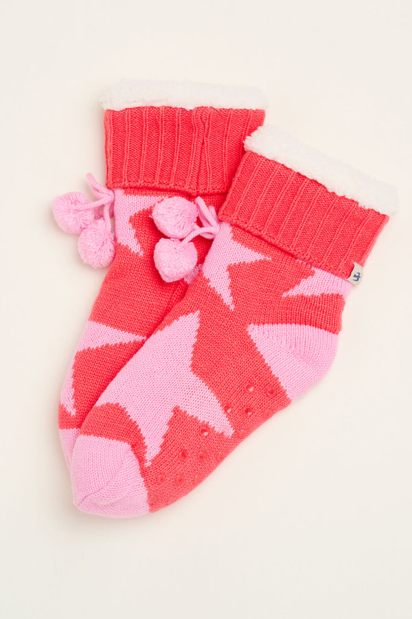 Star Knitted Slipper Socks
