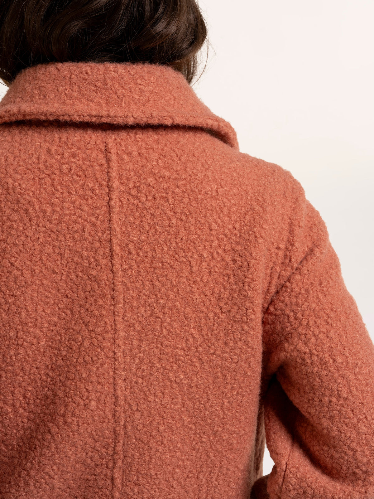Rose Bloucle Collared Coat
