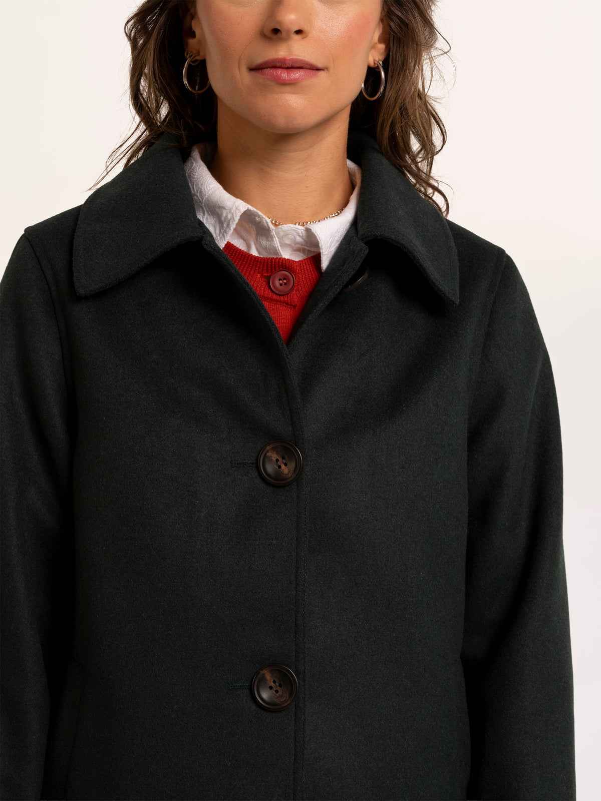 Hazel Teal Collared Jacket