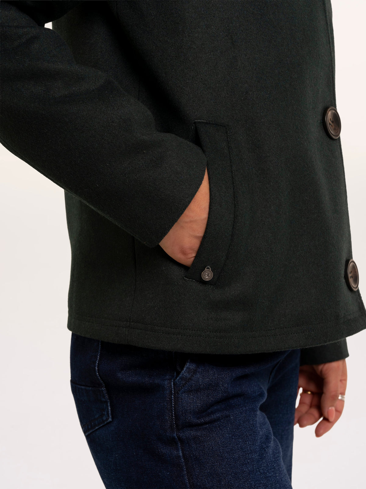 Hazel Teal Collared Jacket