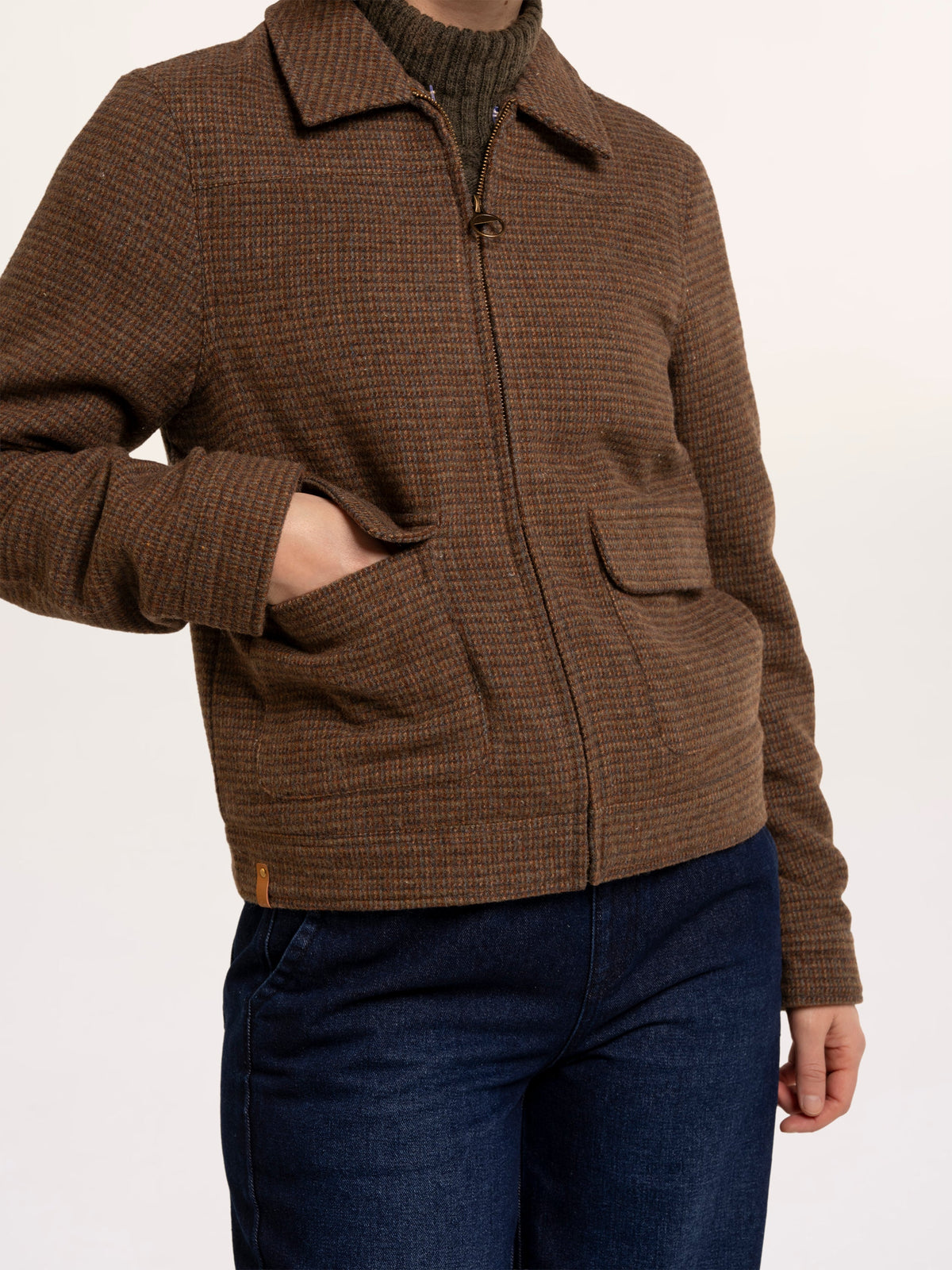 Hemlock Faux Fur Collar Textured Coat