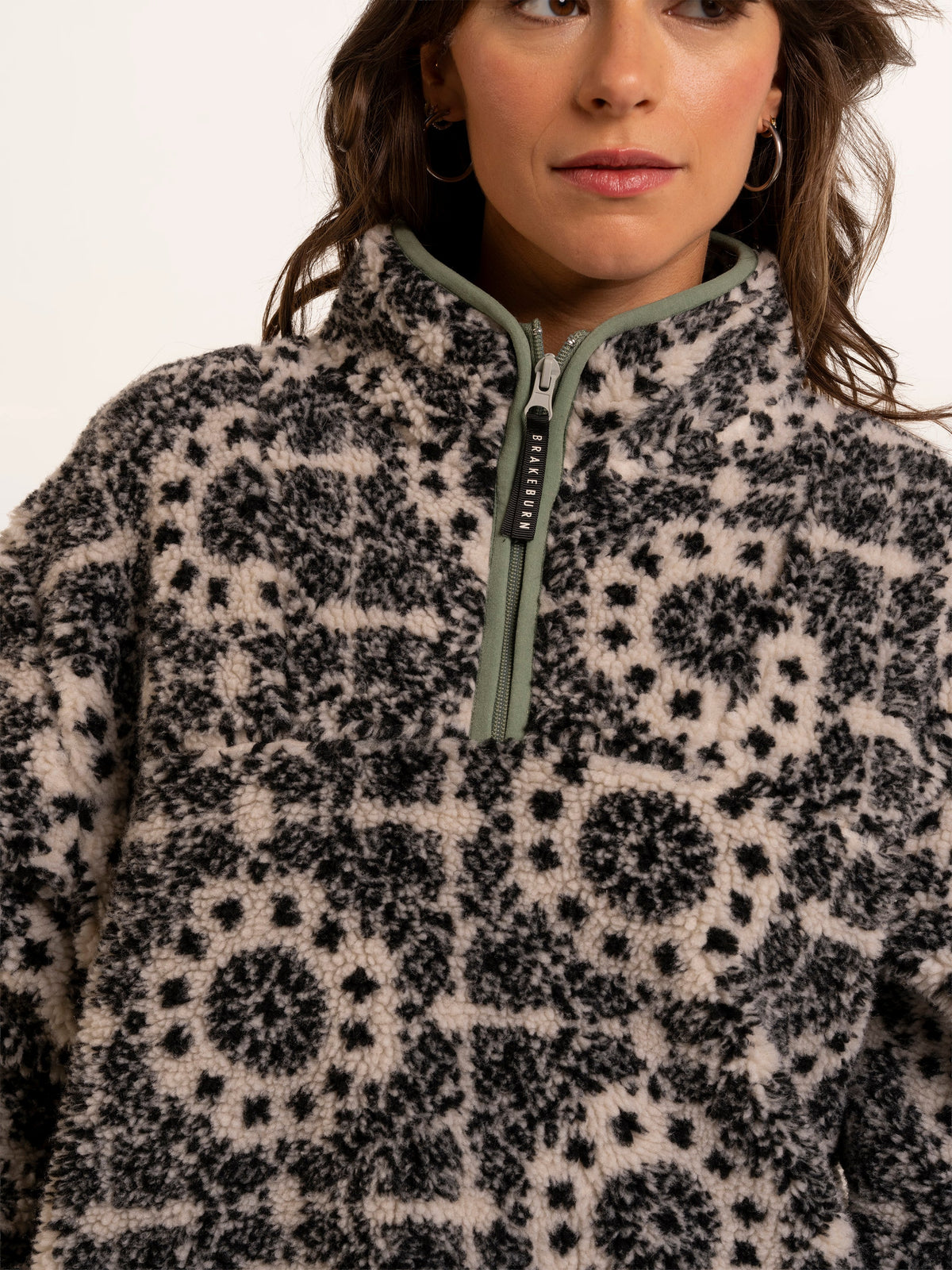 Wey Printed 1/4 Zip Fleece
