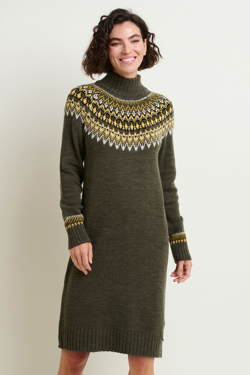 Roll Neck Knitted Dress