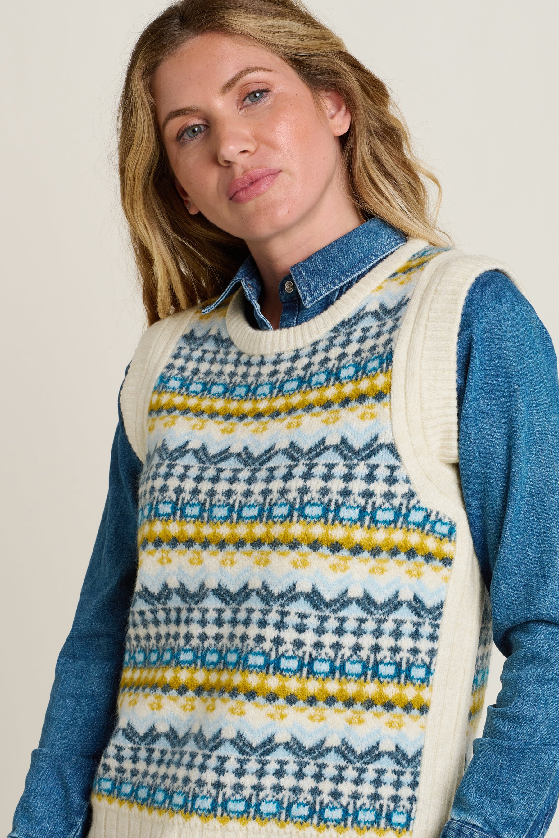 Women's Multicoloured Fairisle Knitted Vest | Brakeburn Women's Multicoloured Fairisle Knitted Vest | Brakeburn