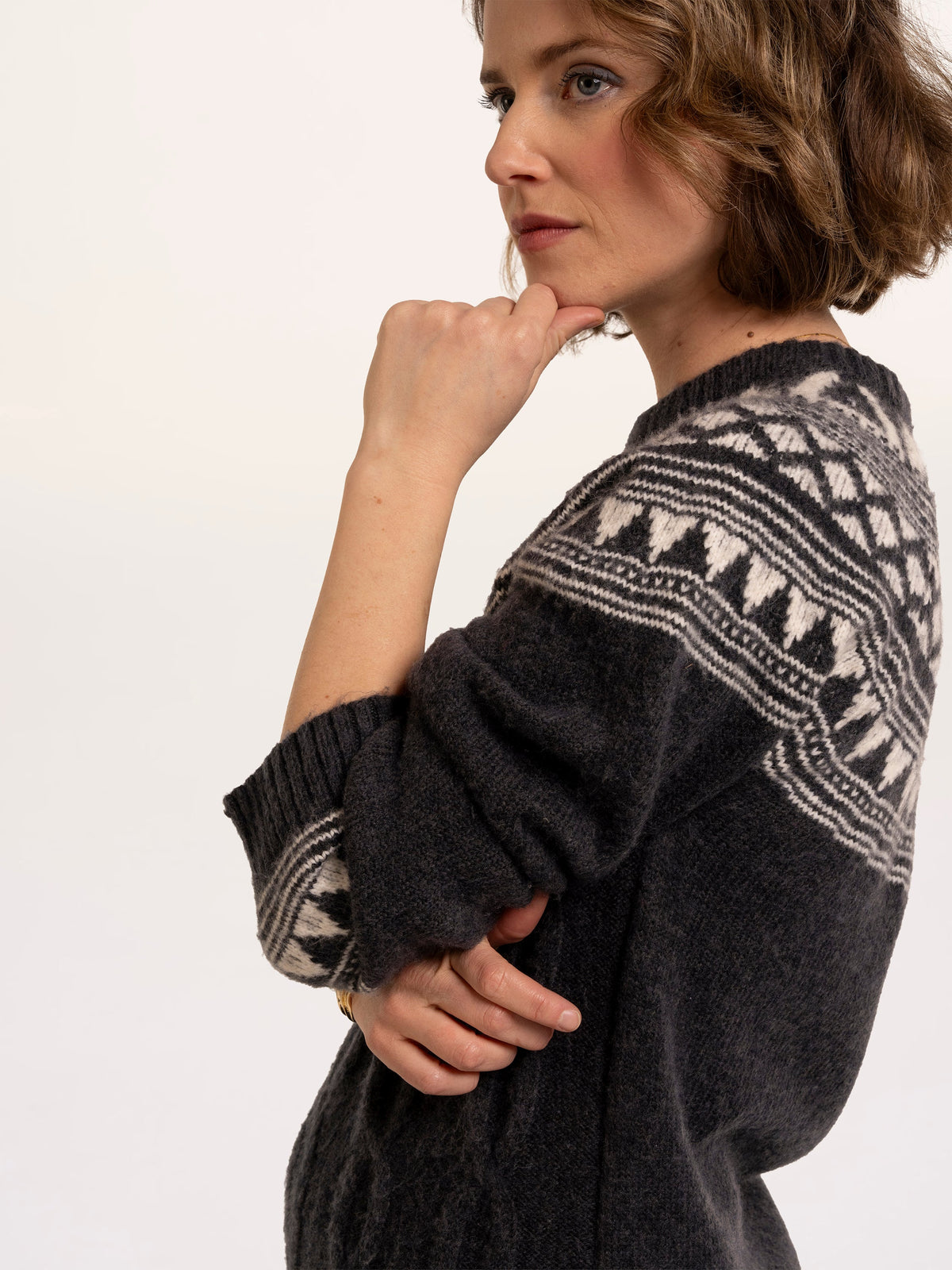 Frida Fairisle Knitted Crew Neck Jumper