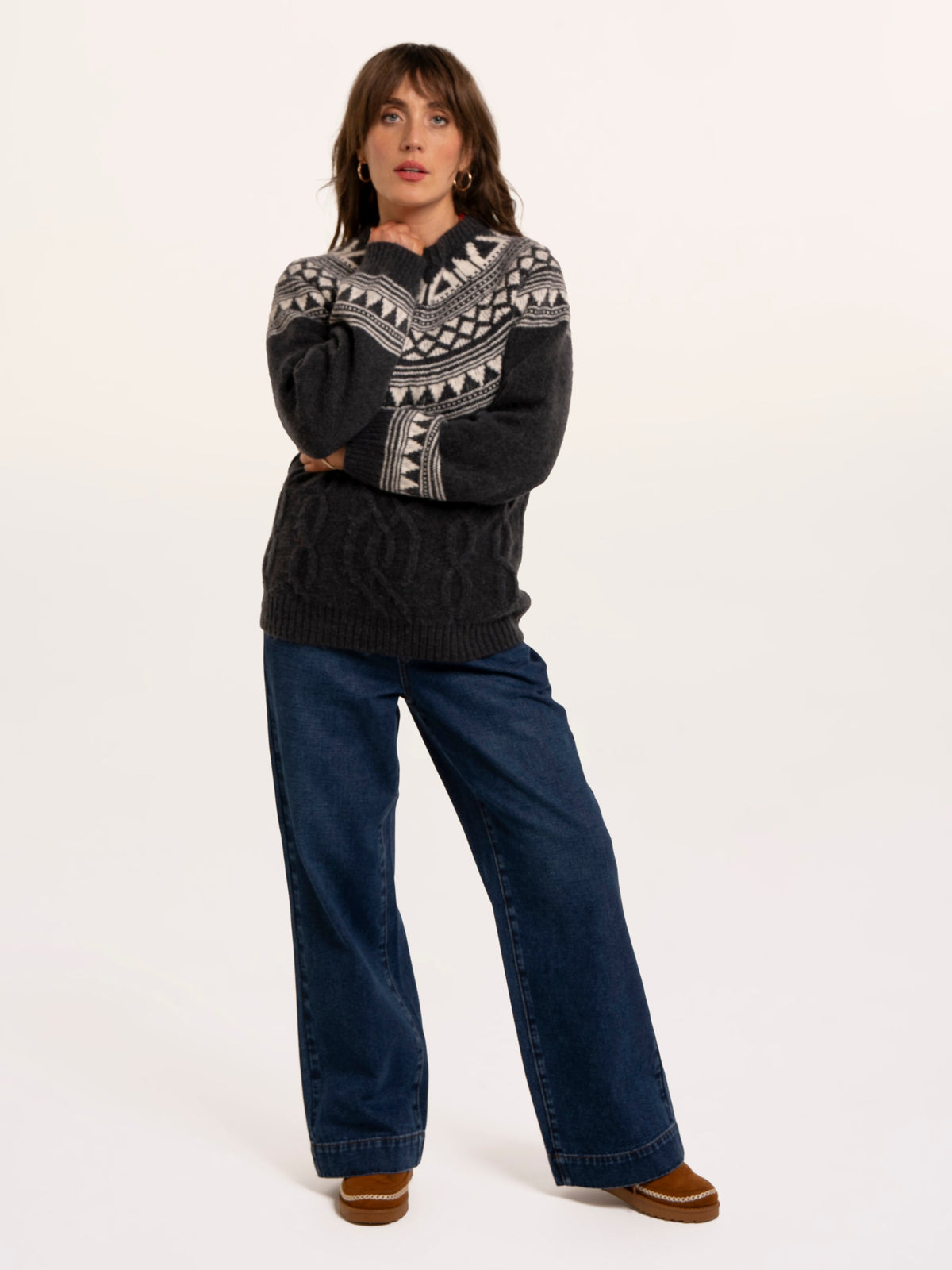 Frida Fairisle Knitted Crew Neck Jumper