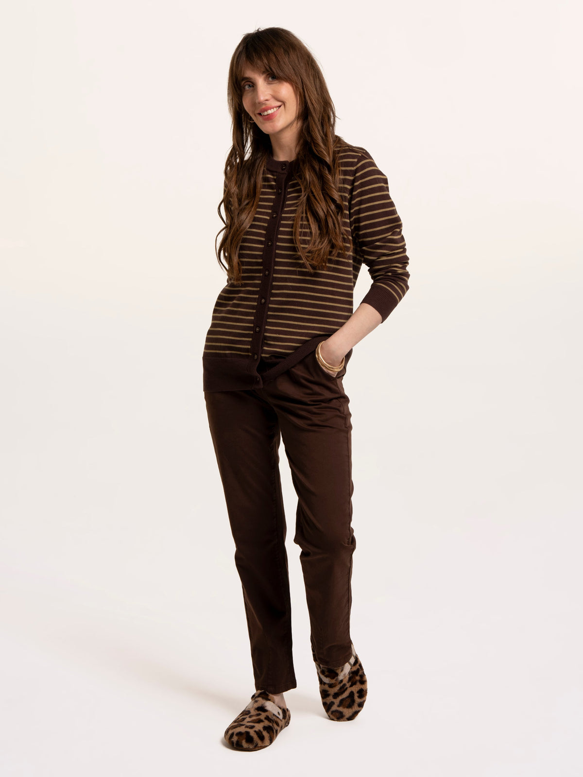 Hilda Knitted Stripe Cadigan
