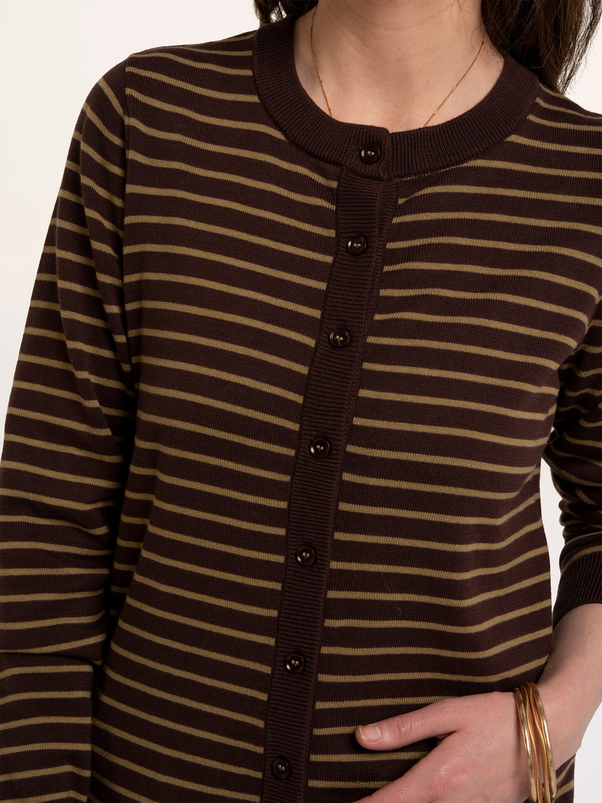 Hilda Knitted Stripe Cadigan