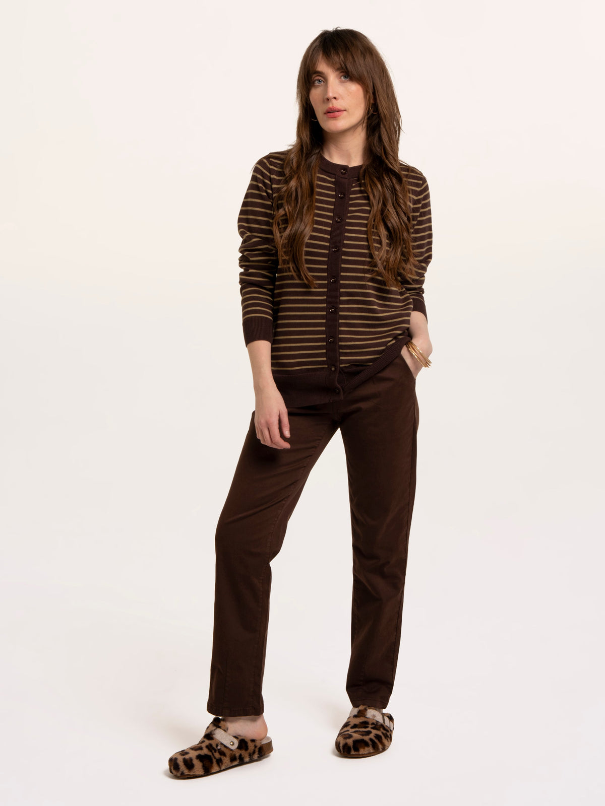 Hilda Knitted Stripe Cadigan