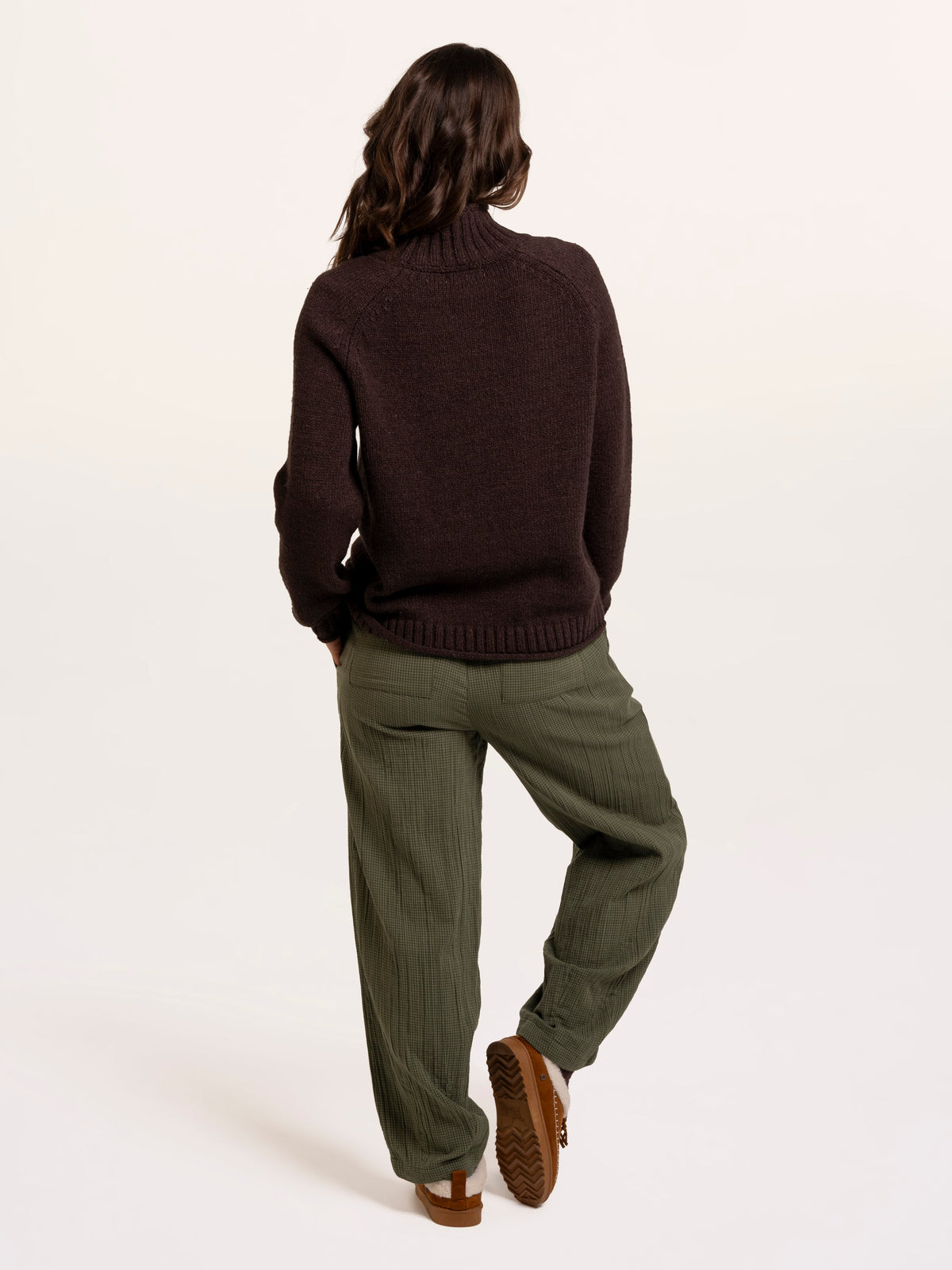 Agnes Texture Stitch Knitted Roll Neck Jumper