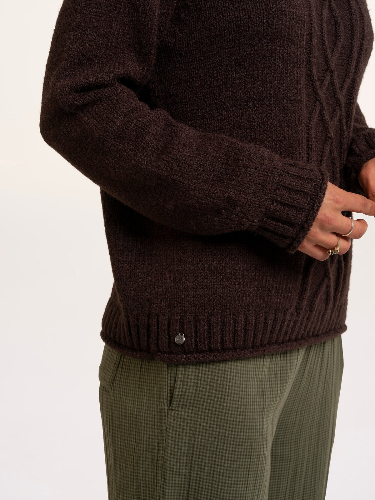 Agnes Texture Stitch Knitted Roll Neck Jumper