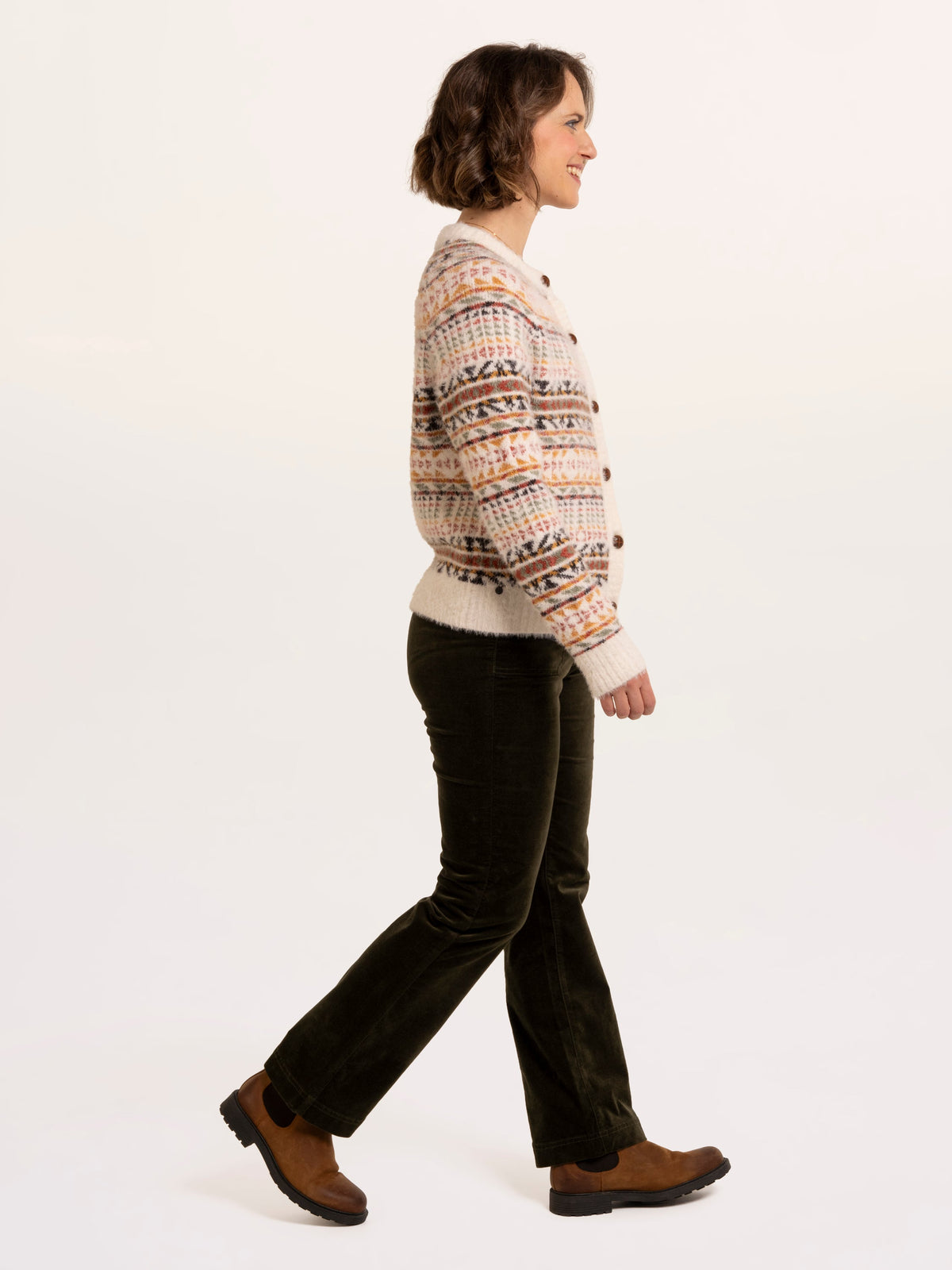 Gertrud Intarsia Knitted Cardigan