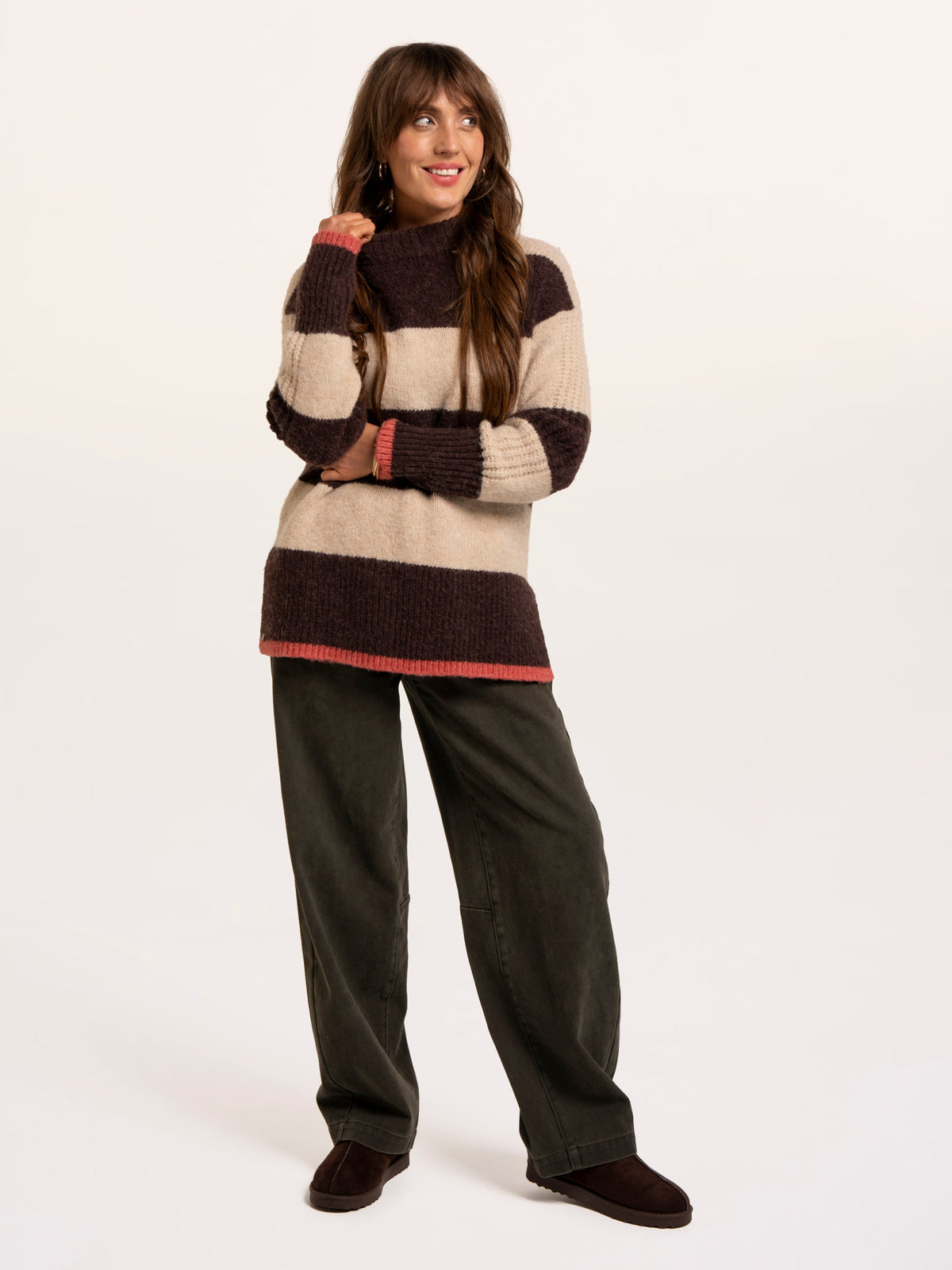 Eira Stripe Crew Neck Knitted Jumper