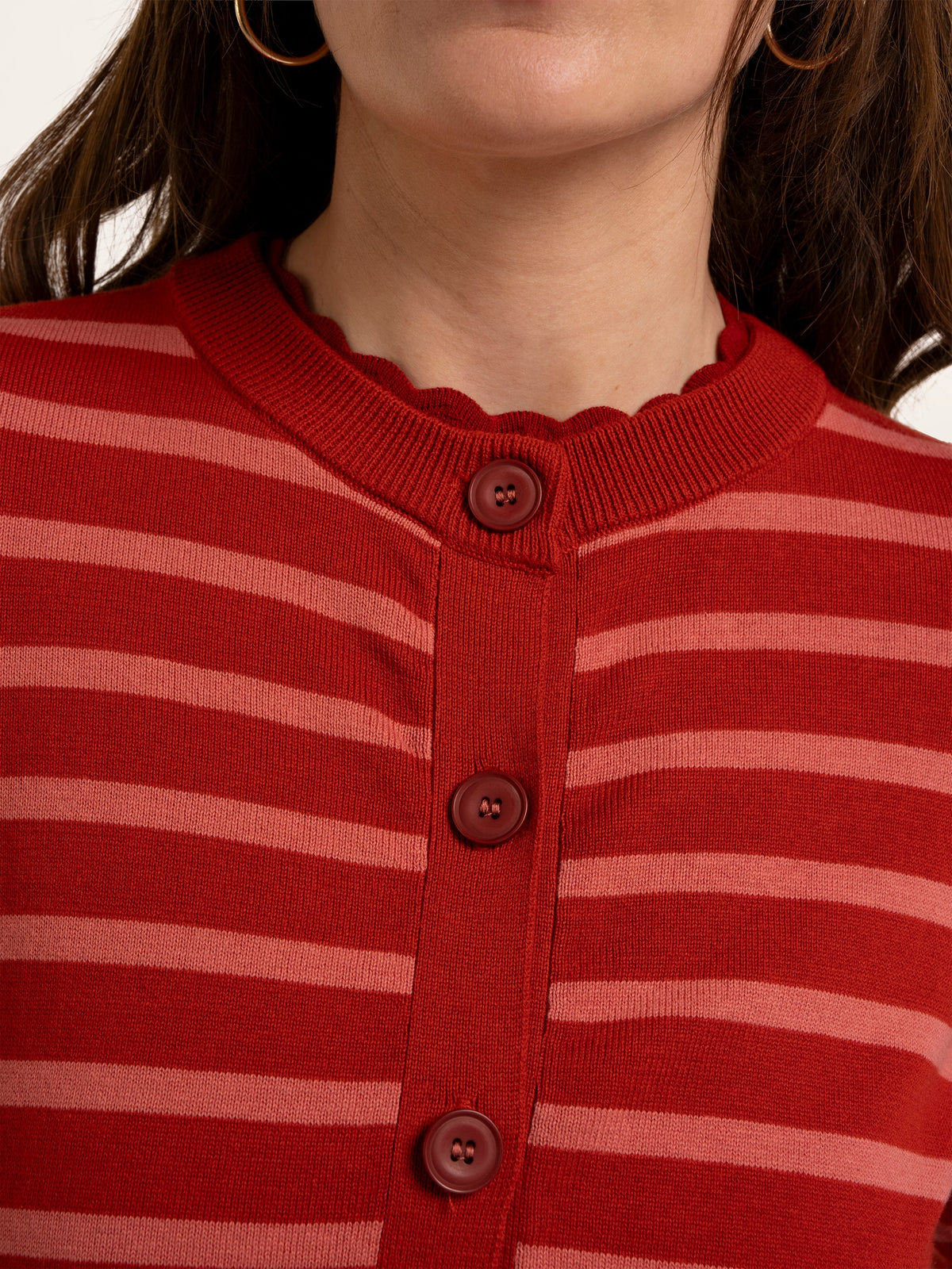 Elin Knitted Stripe Cardigan