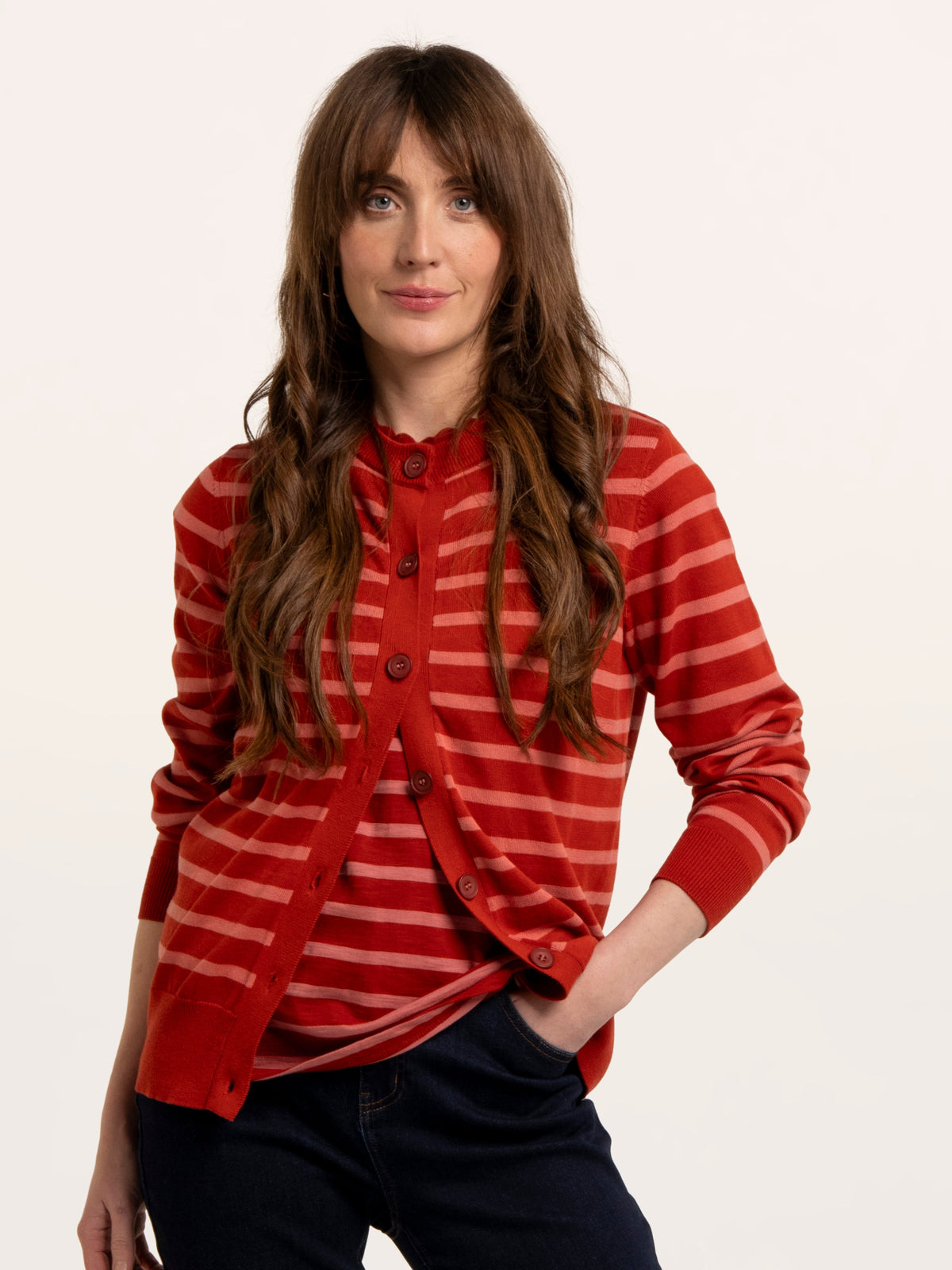 Elin Knitted Stripe Cardigan