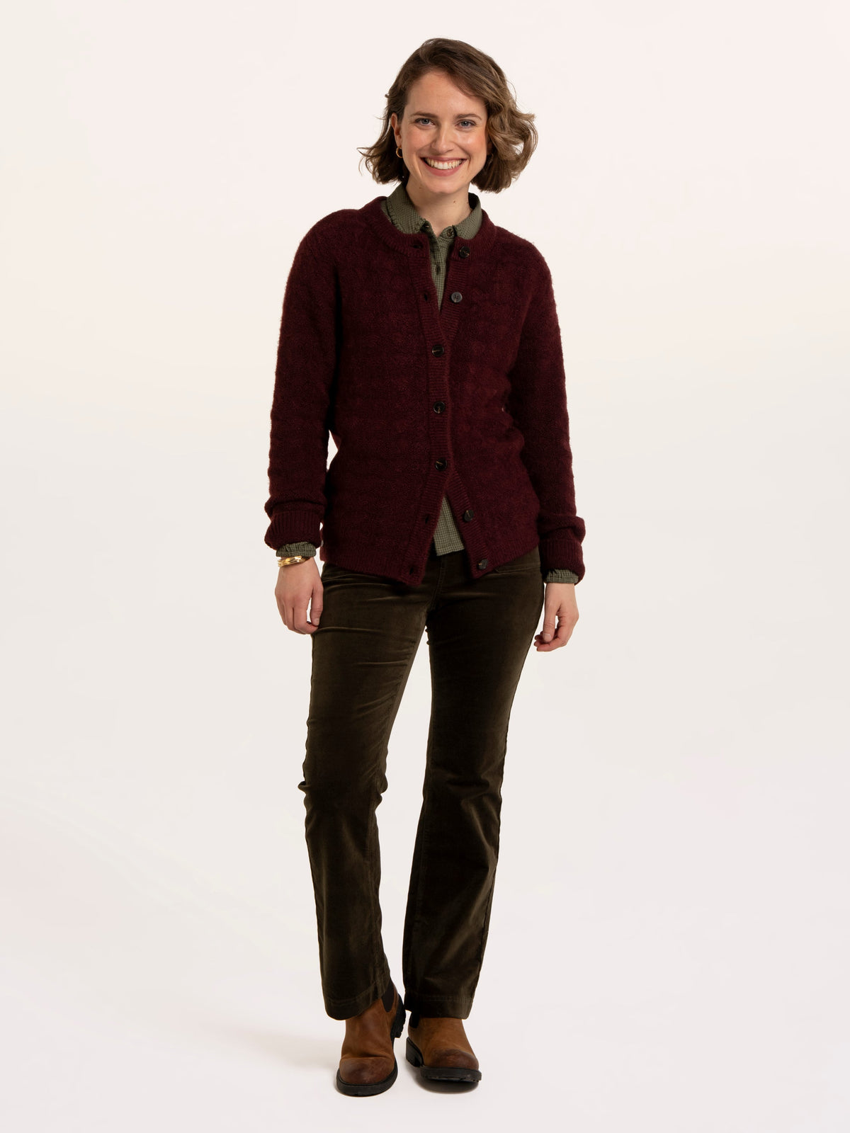 Karla Chunky Fan Stitch Knitted Cardigan