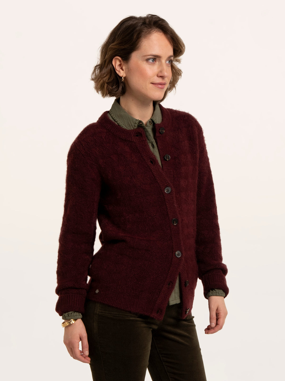 Karla Chunky Fan Stitch Knitted Cardigan