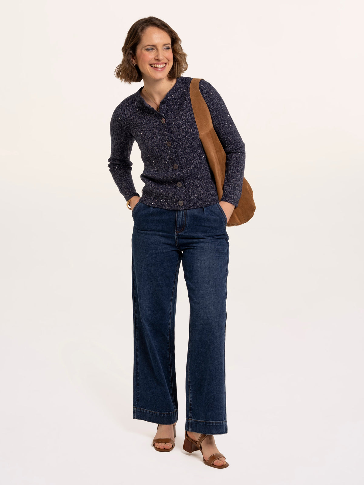 Ida Rib Sparkle Stitch Cardigan
