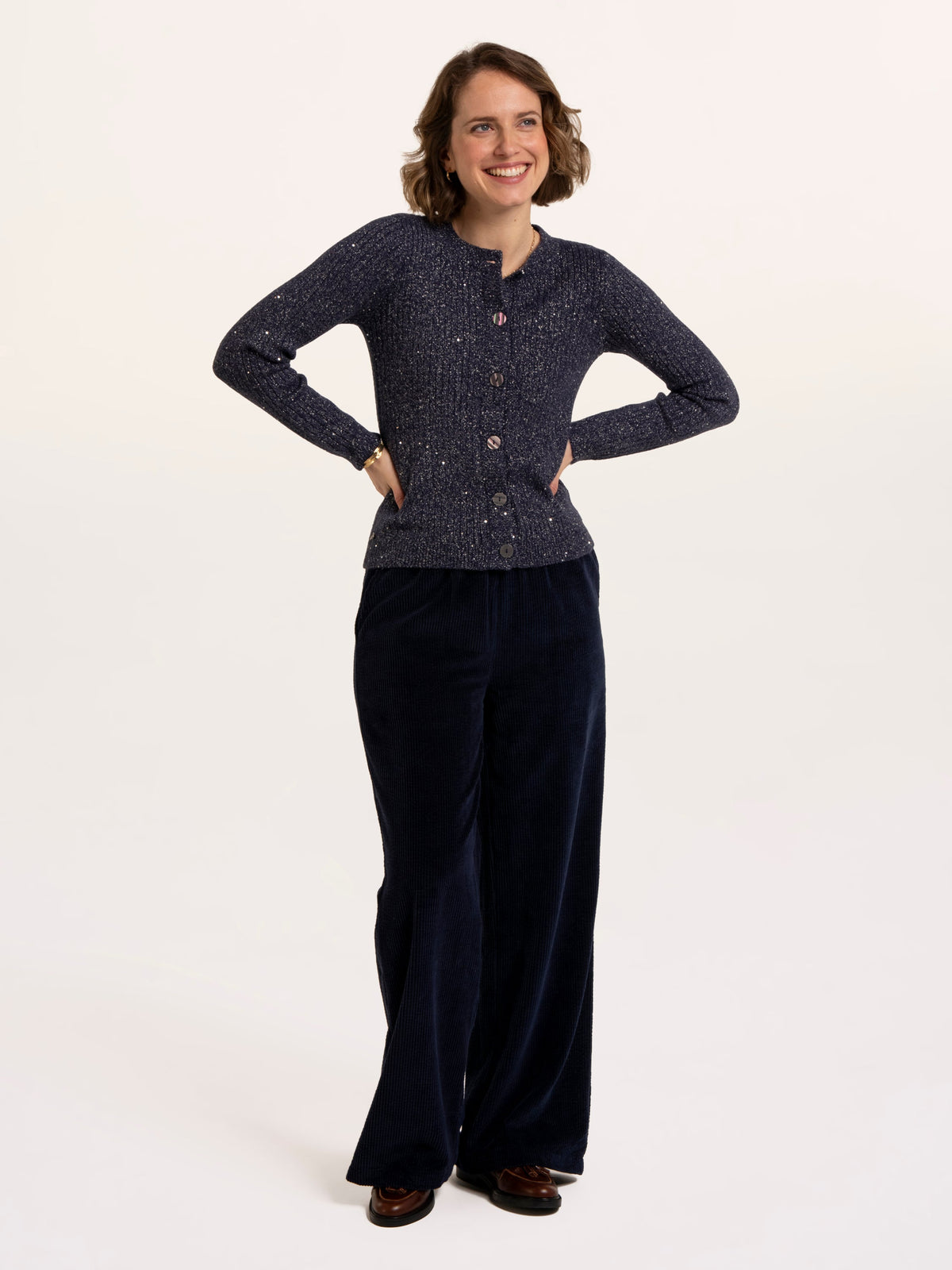Ida Rib Sparkle Stitch Cardigan