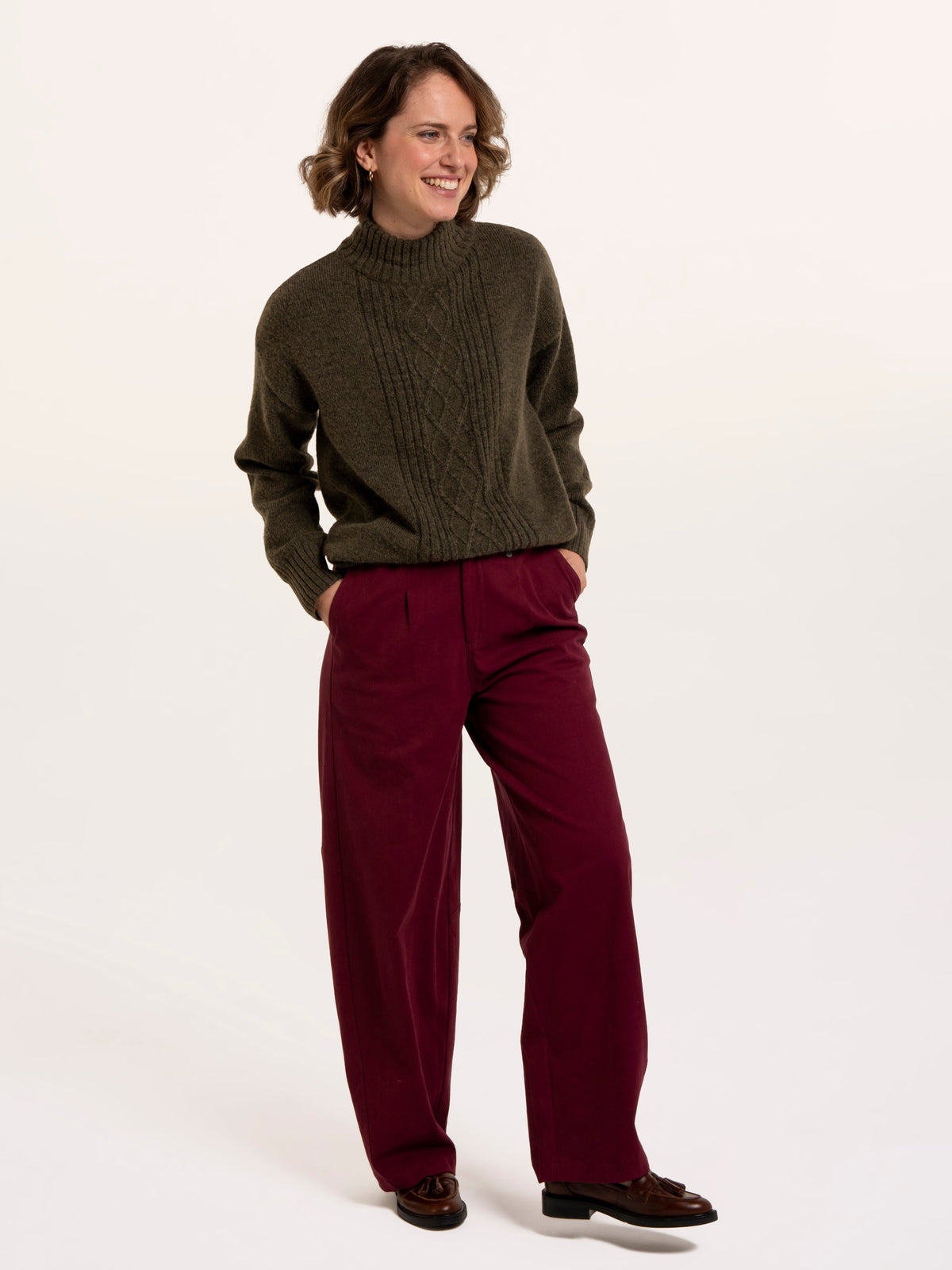 Signe Stitch Detail Knitted Roll Neck Jumper