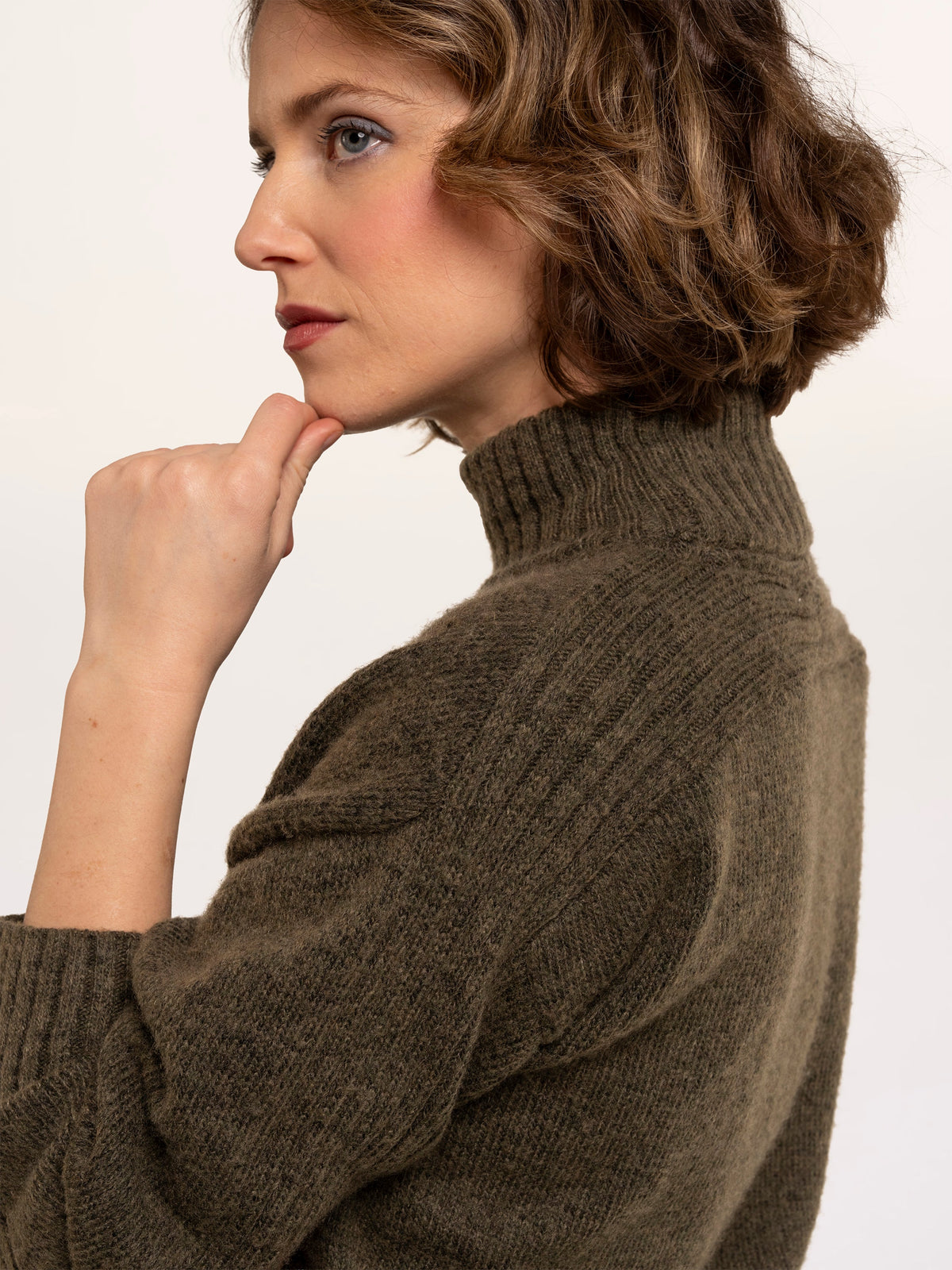 Signe Stitch Detail Knitted Roll Neck Jumper