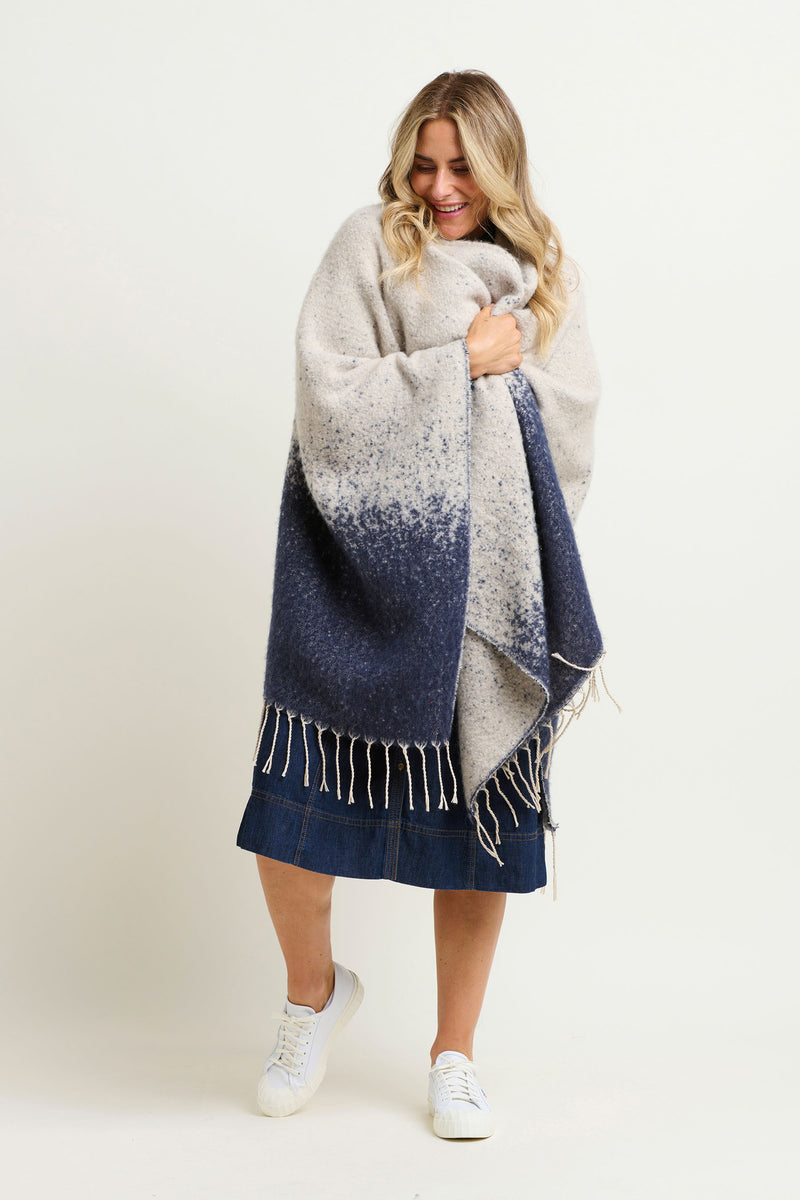 Ombre Knitted Poncho