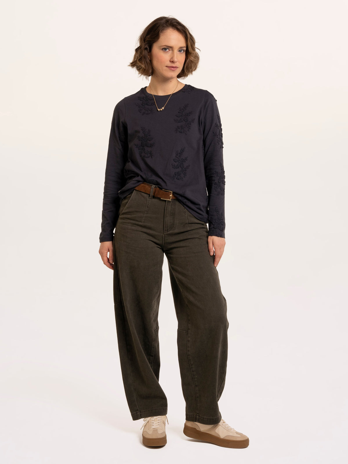 Daria Embroidered Long Sleeve T-Shirt