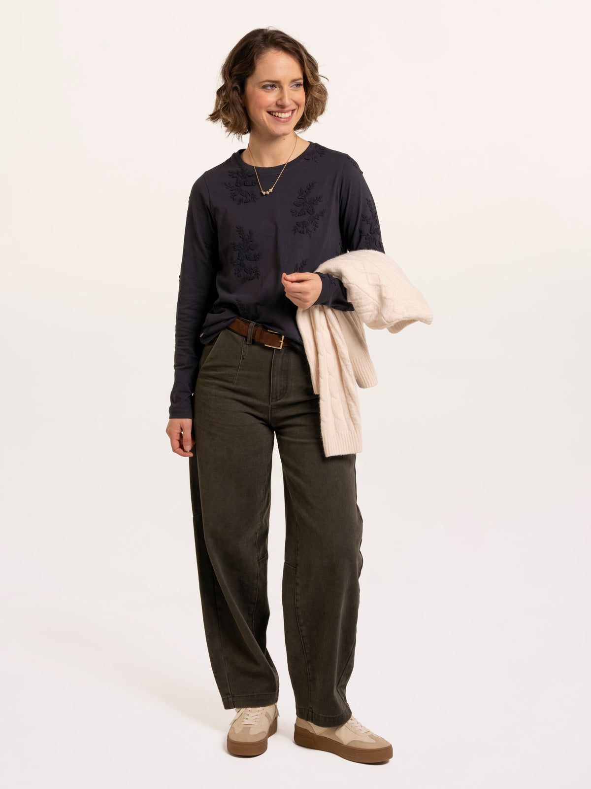 Daria Embroidered Long Sleeve T-Shirt