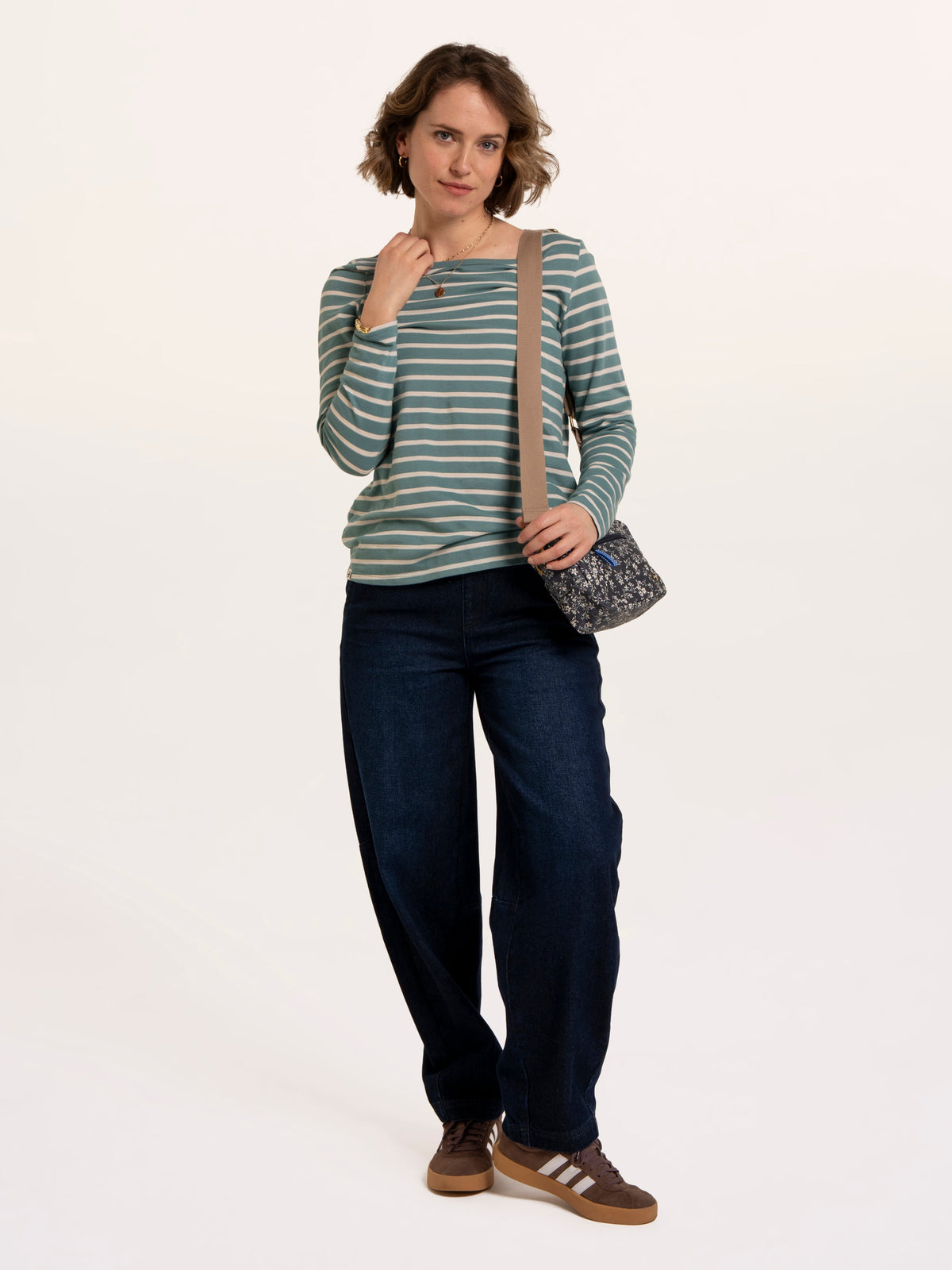 Studland Textured Stripe Long Sleeve T-Shirt