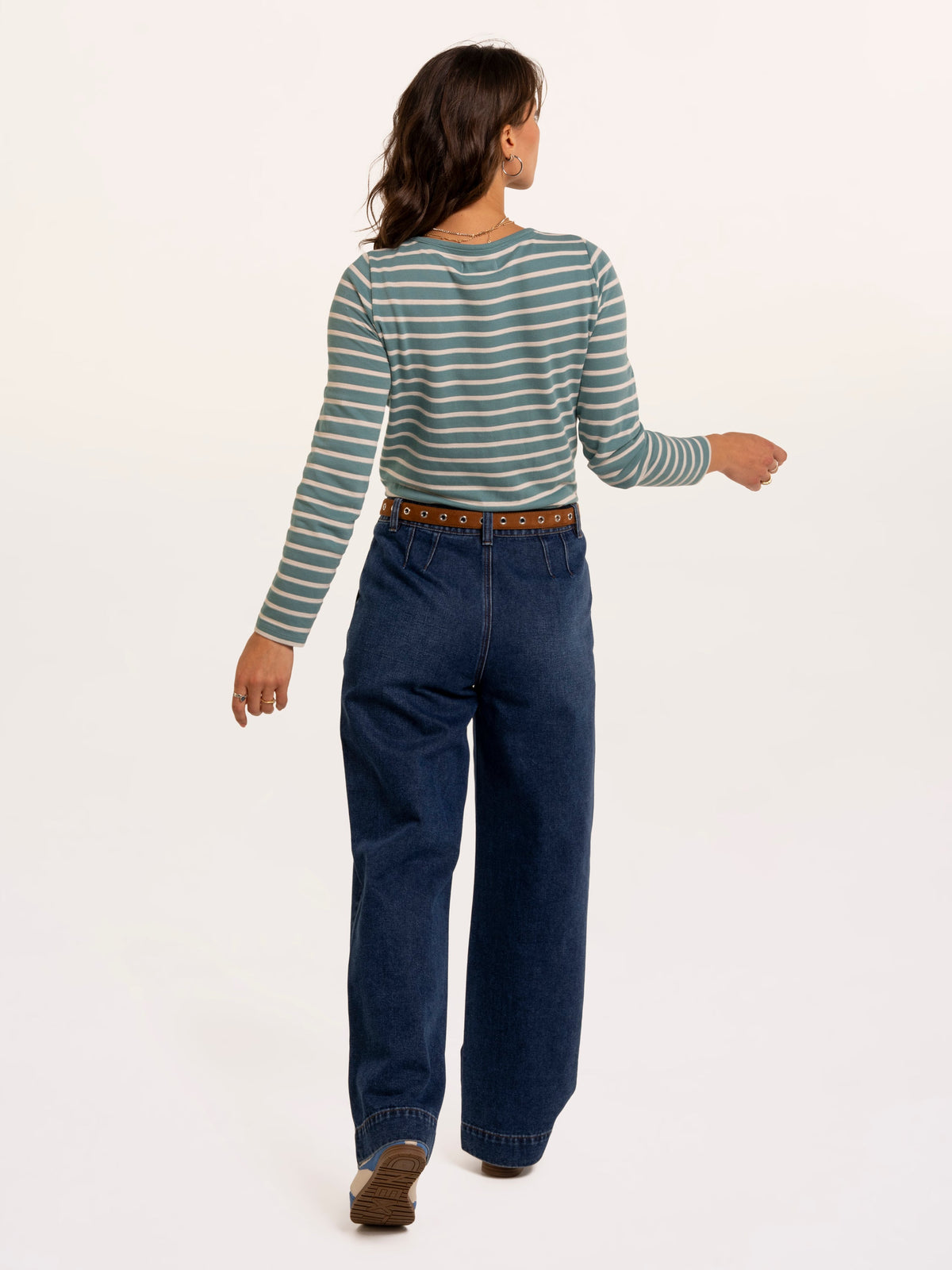 Studland Textured Stripe Long Sleeve T-Shirt