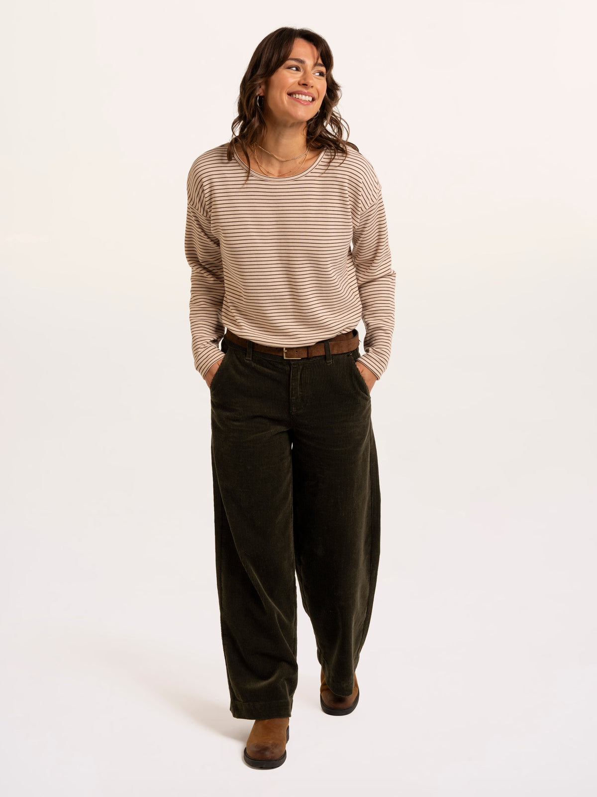 Bolderwood Waffle Stripe Long Sleeve T-Shirt