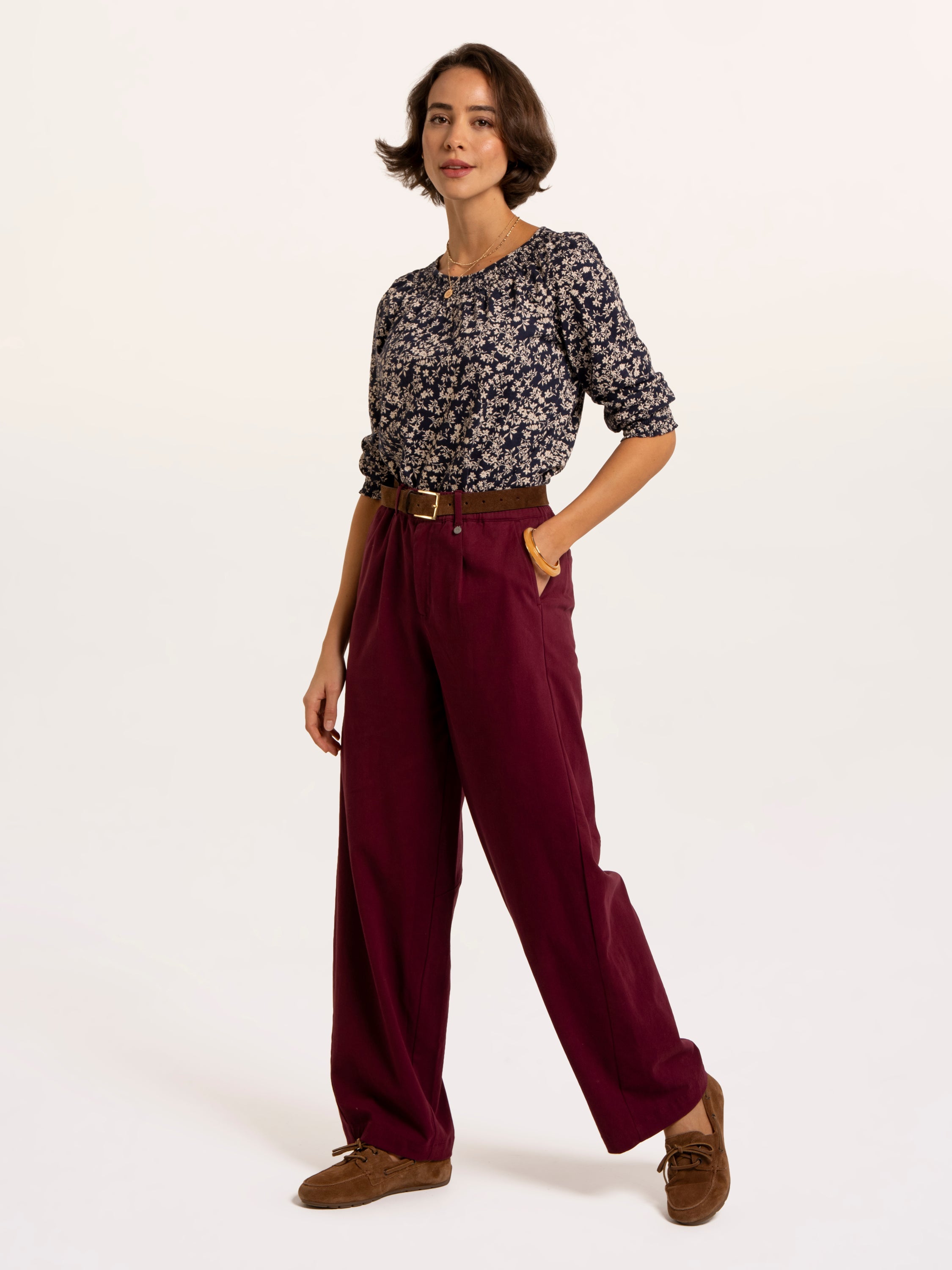 Brielle Printed 3/4 Sleeve T-Shirt