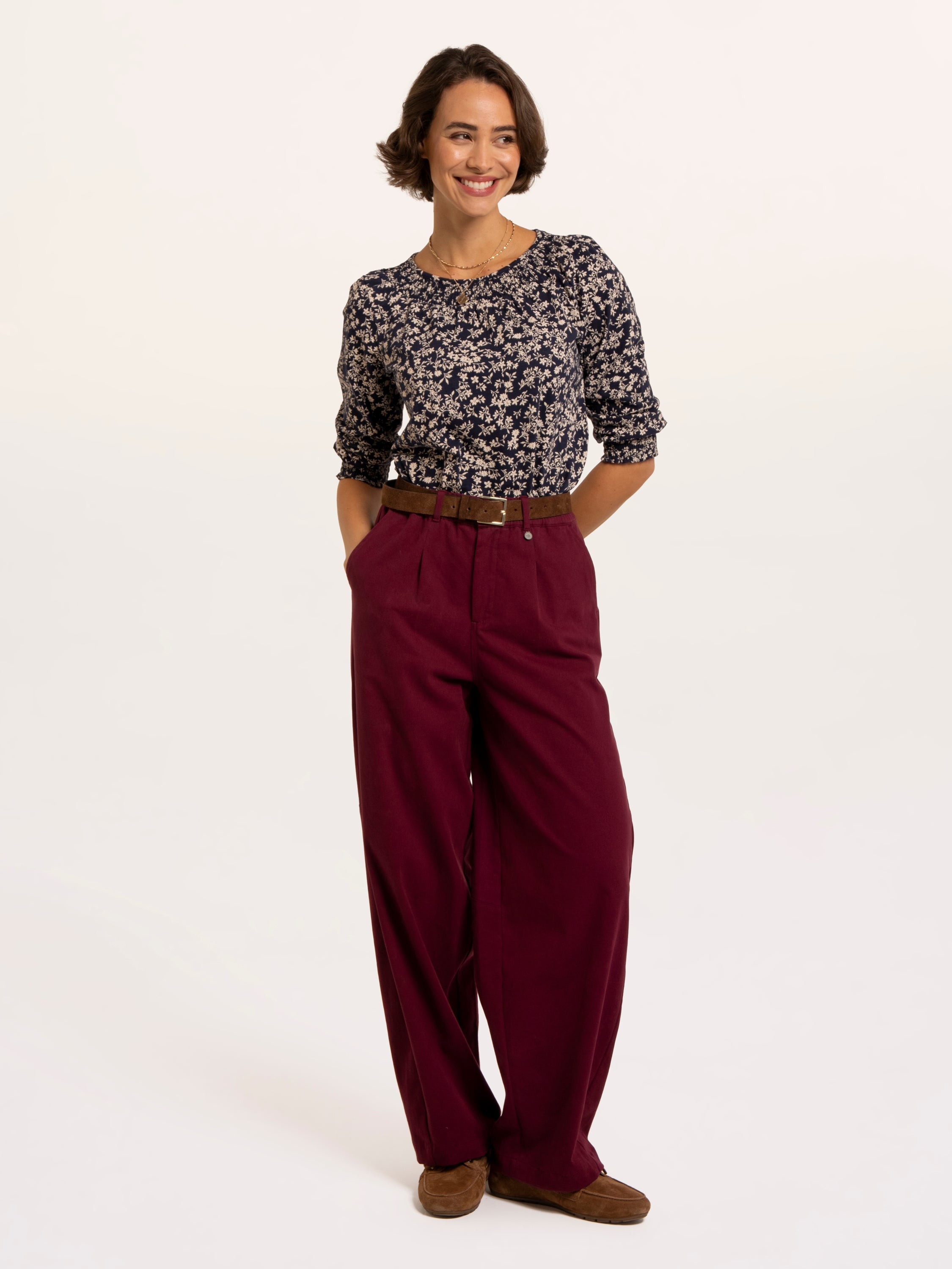 Brielle Printed 3/4 Sleeve T-Shirt