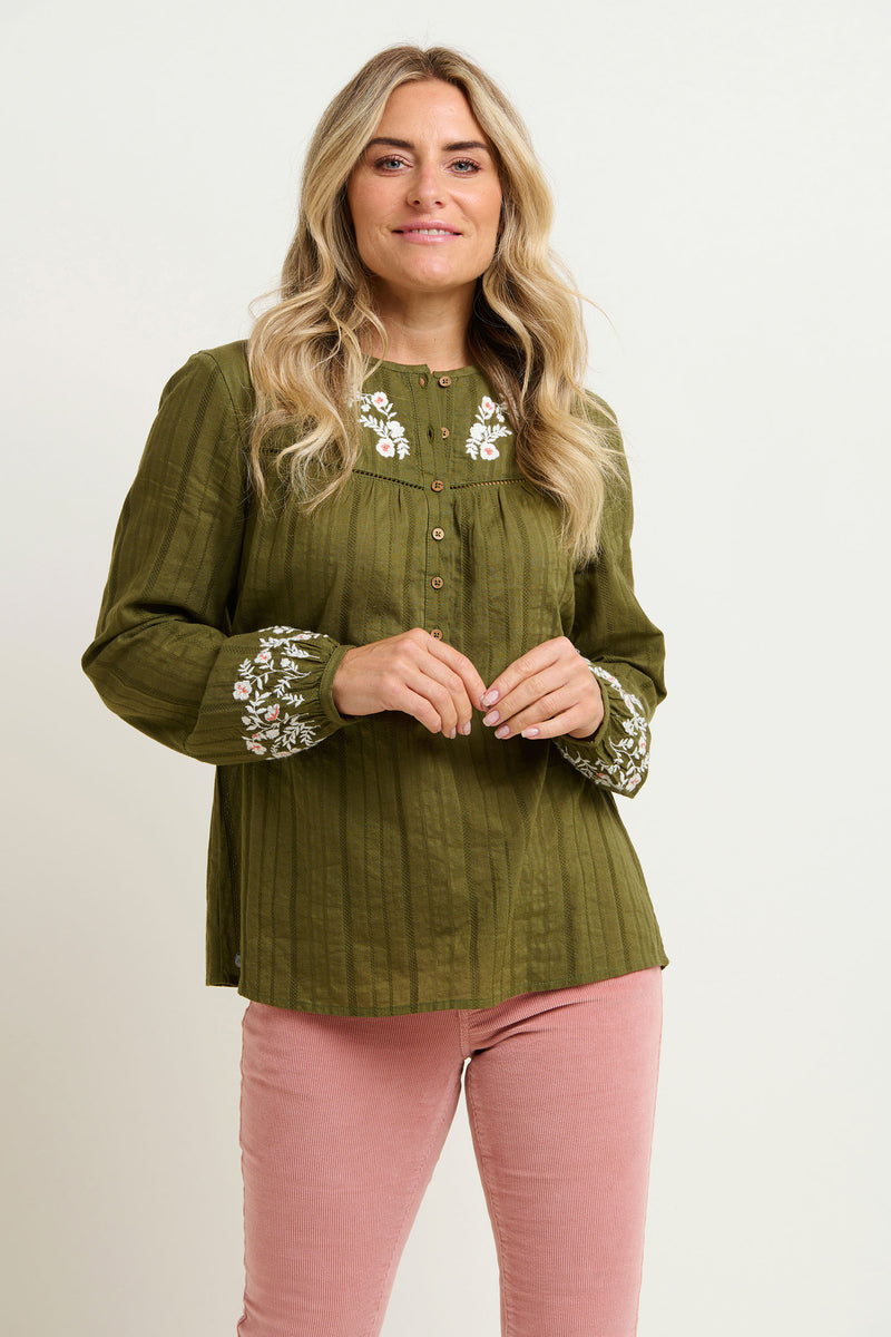 Basil Embroidered Blouse