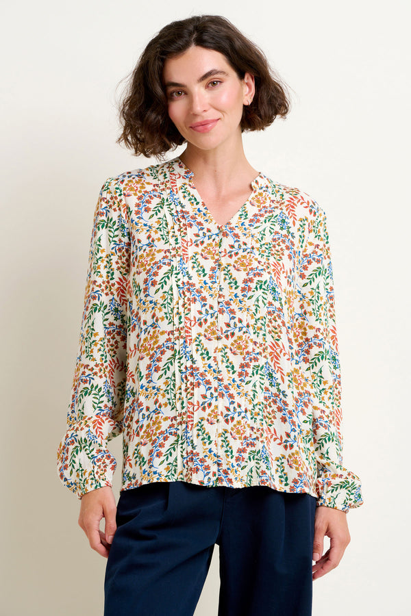 Cream Floral Paisley Blouse