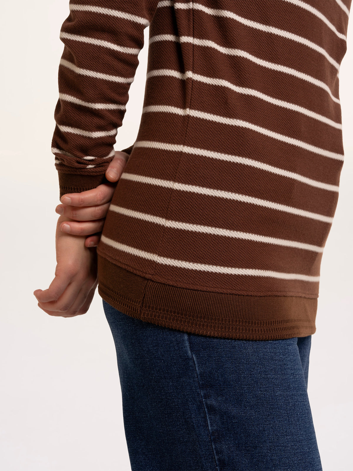 Whitefield Texture Stripe Hoodie