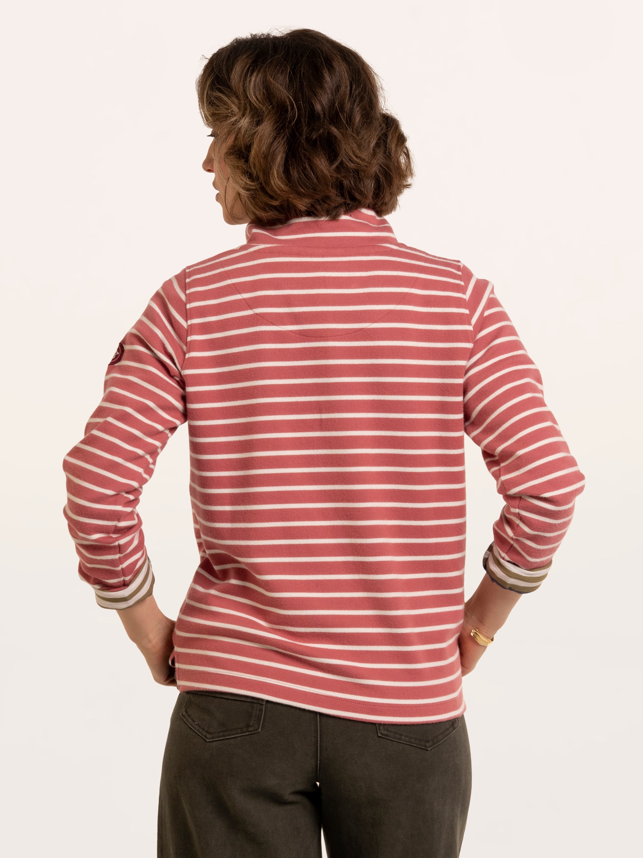 Marley Stripe Polar Fleece 1/4 Zip Sweatshirt