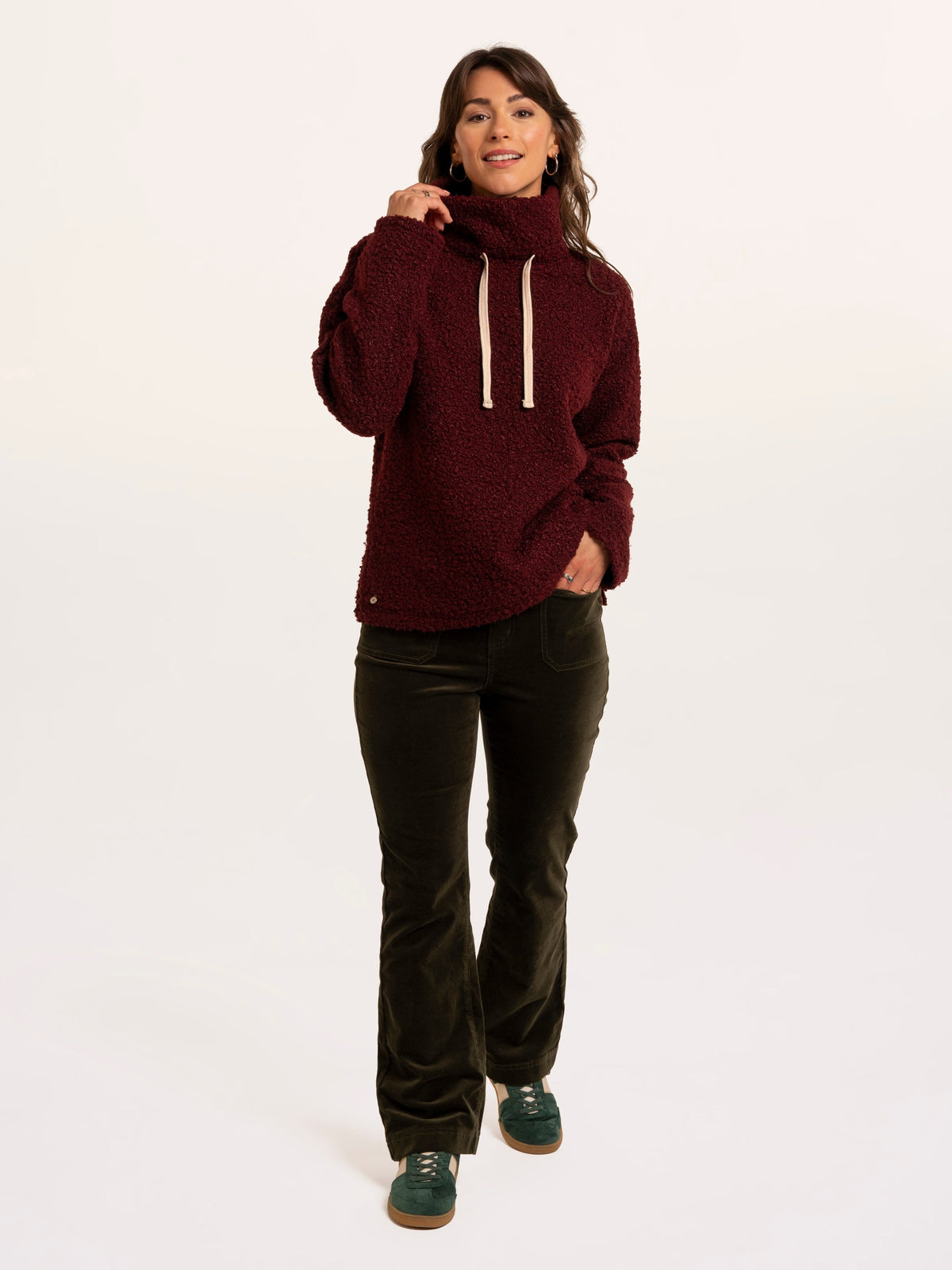 Hatchet Boucle Cowl Neck Sweatshirt