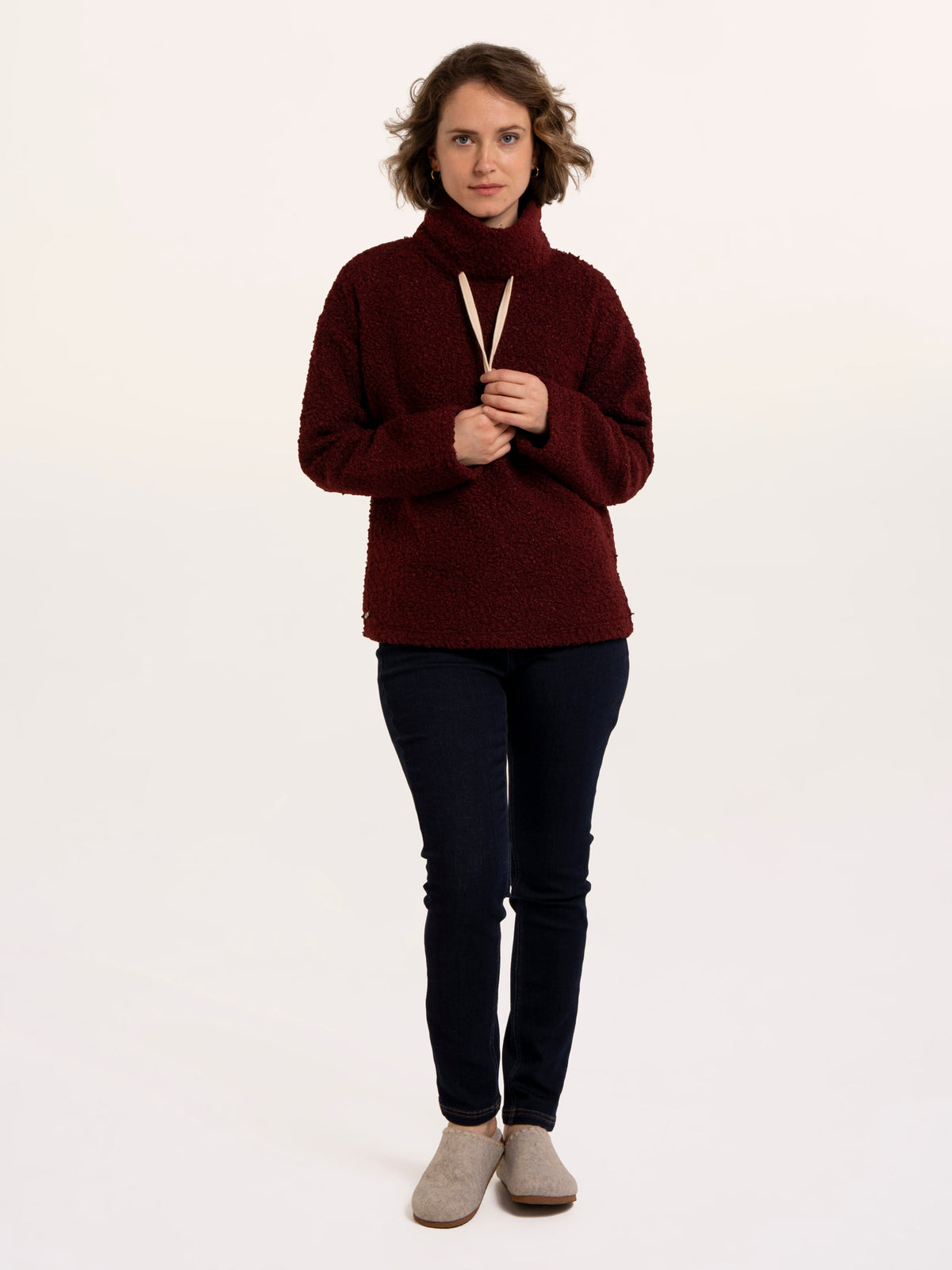 Hatchet Boucle Cowl Neck Sweatshirt
