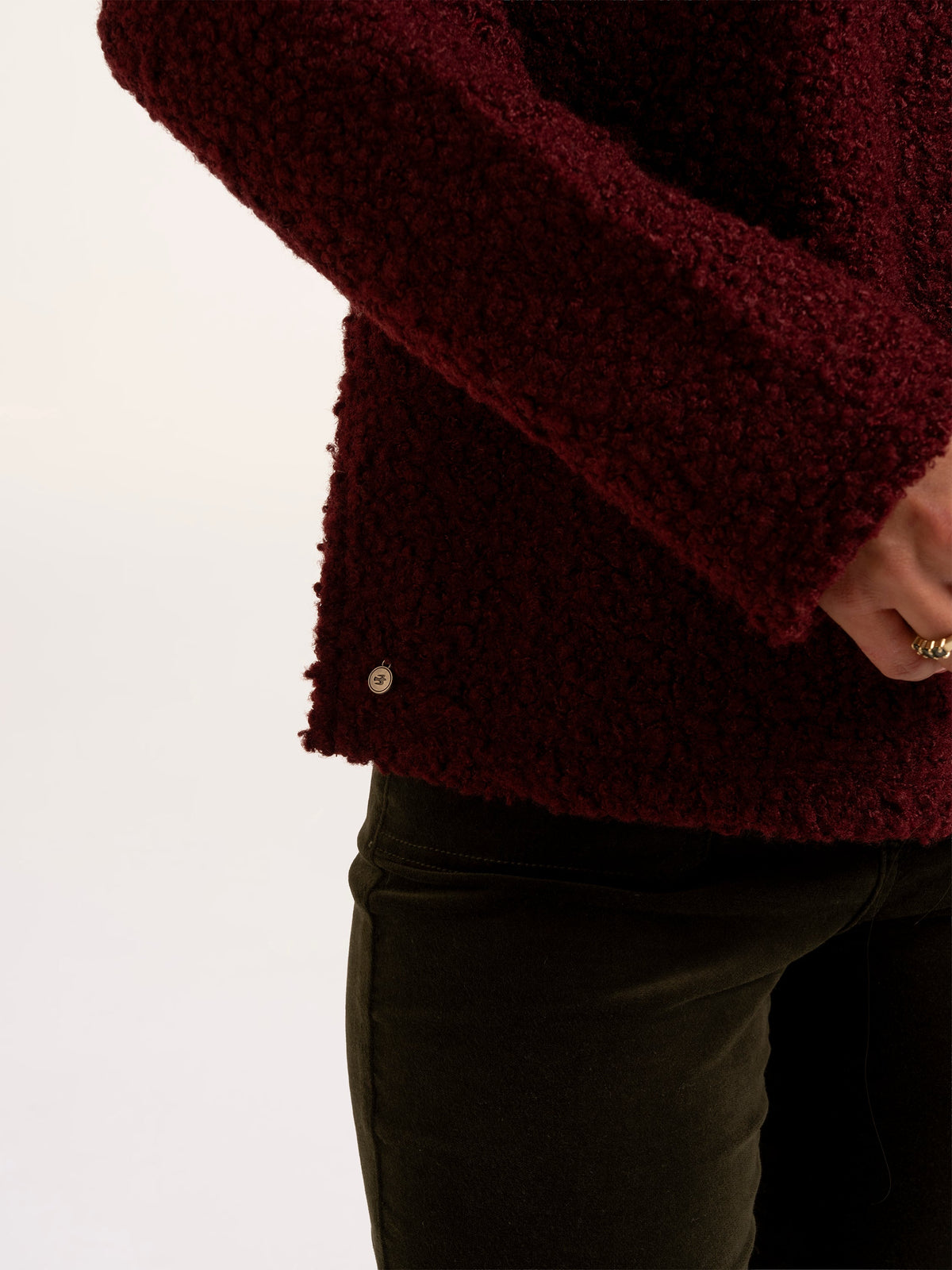 Hatchet Boucle Cowl Neck Sweatshirt