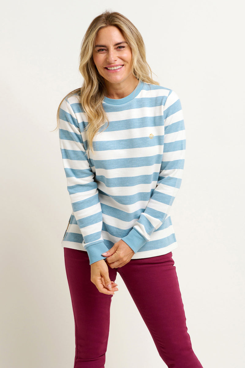 Stripe Crew Neck Sweatshirt