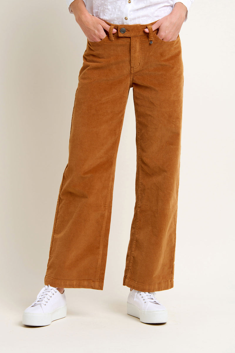 Rust Orange Women's Wide Leg Trousers