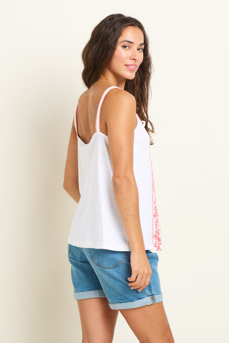 Trailing Floral Embroidered Camisole
