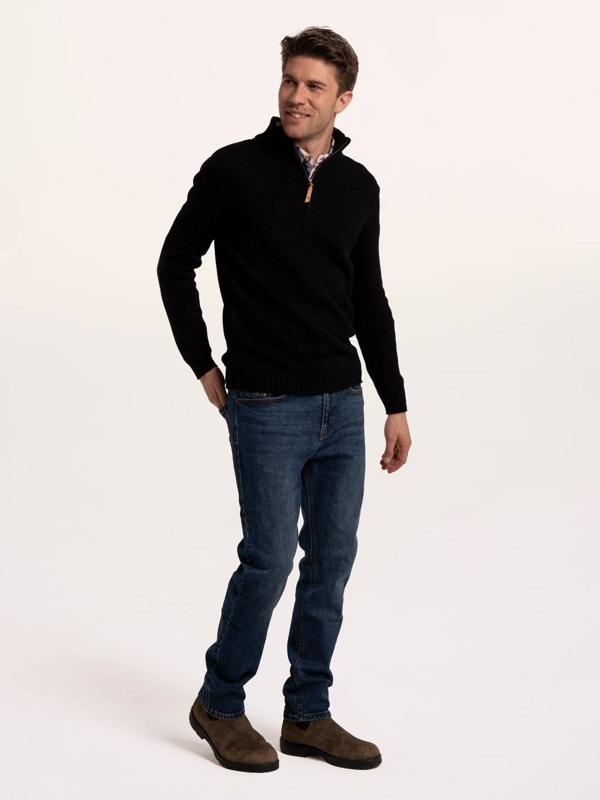 Sloe 1/4 Zip Knitted Jumper