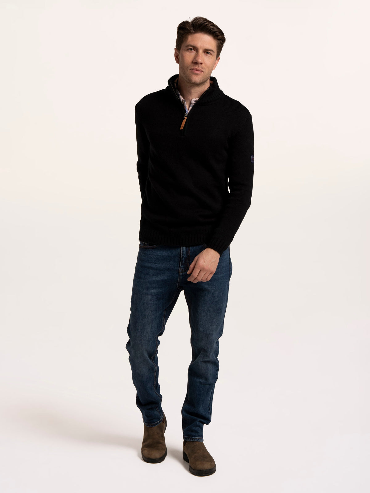 Sloe 1/4 Zip Knitted Jumper