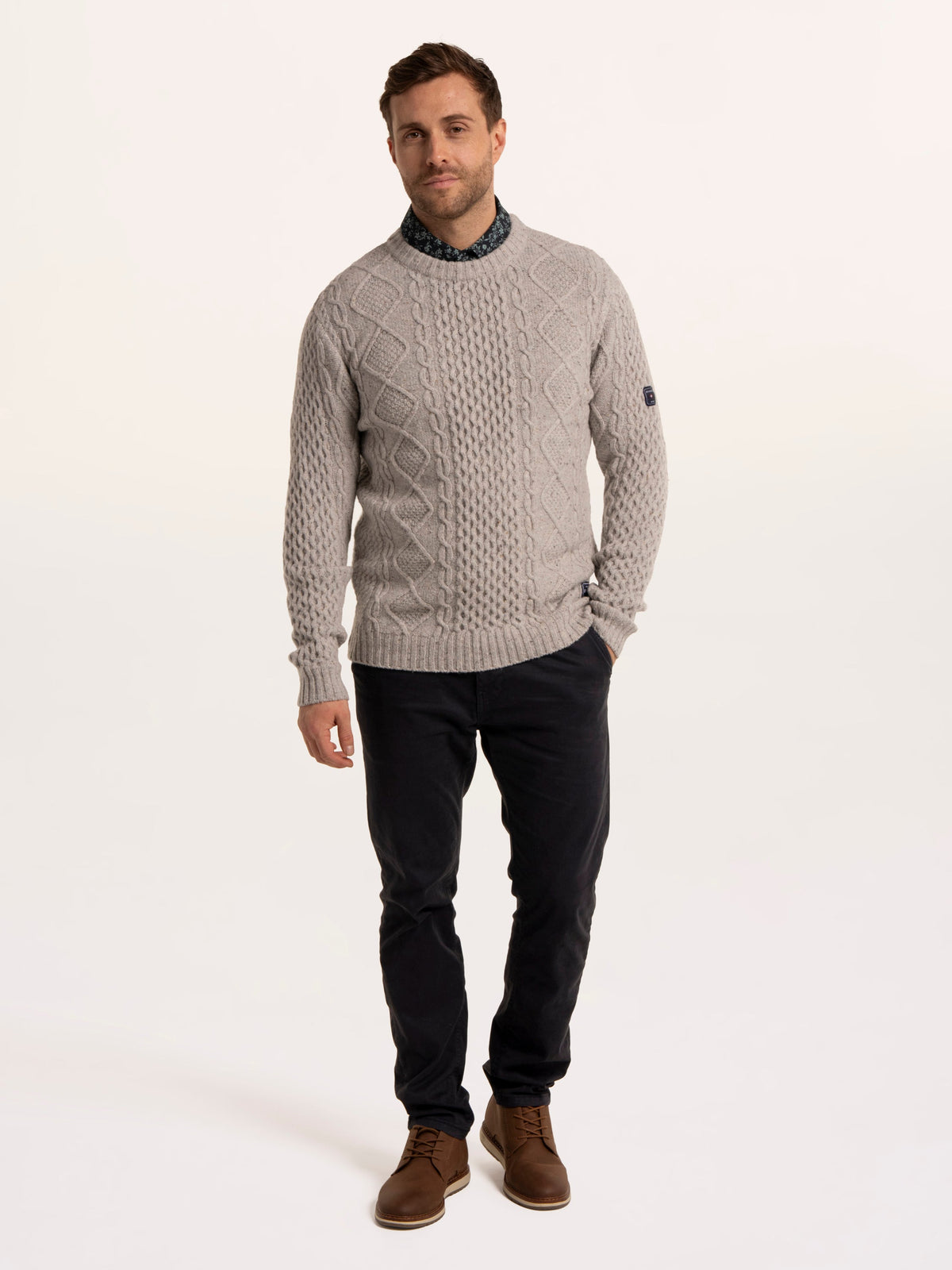 Chorleywood Cable Crew Neck Knitted Jumper