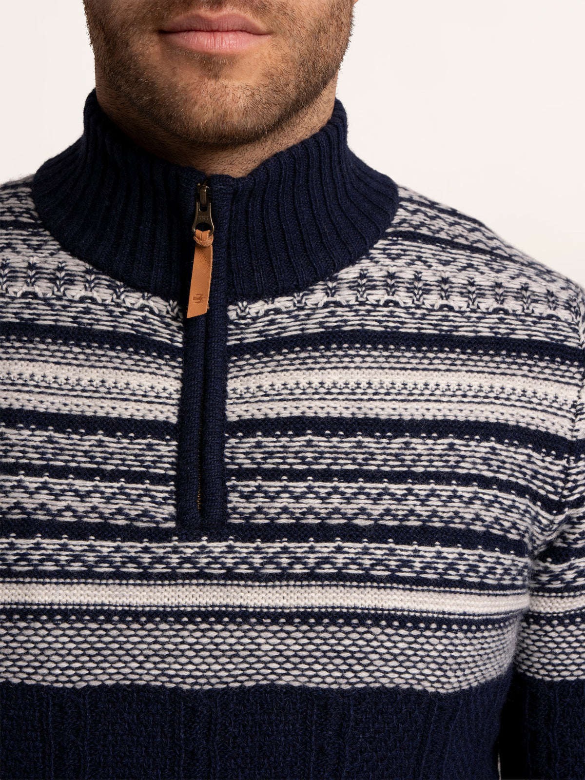 Crossharbour Fairisle 1/2 Neck Knitted Jumper
